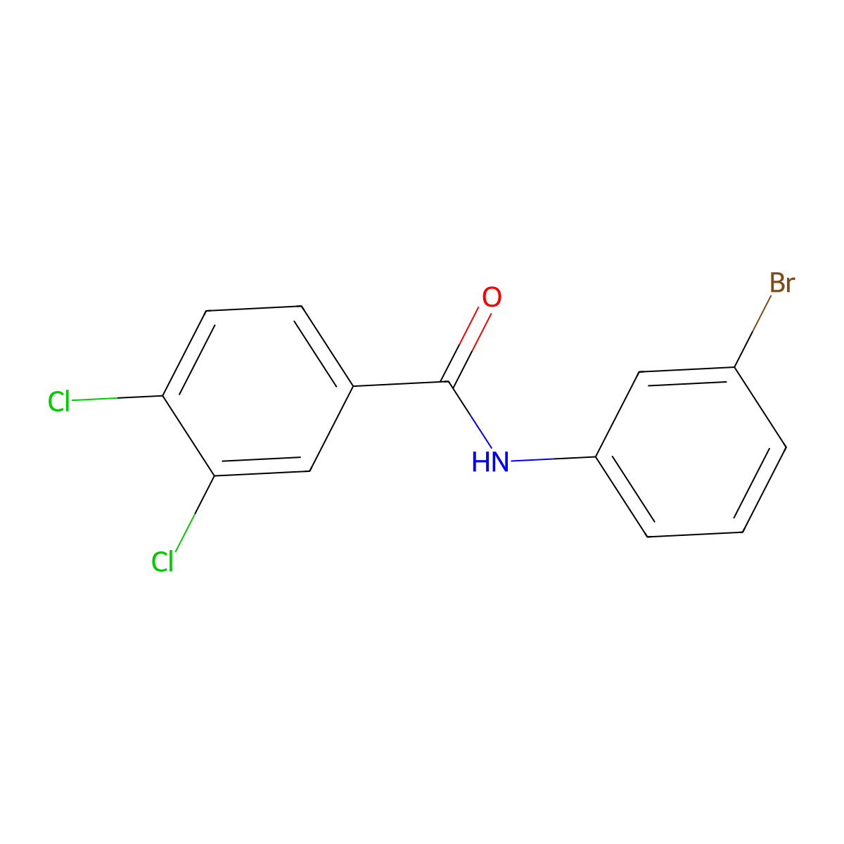 N-(3-bromophenyl)-3,4-dichlorobenzamide molecular structure, CAS 304672-87-5