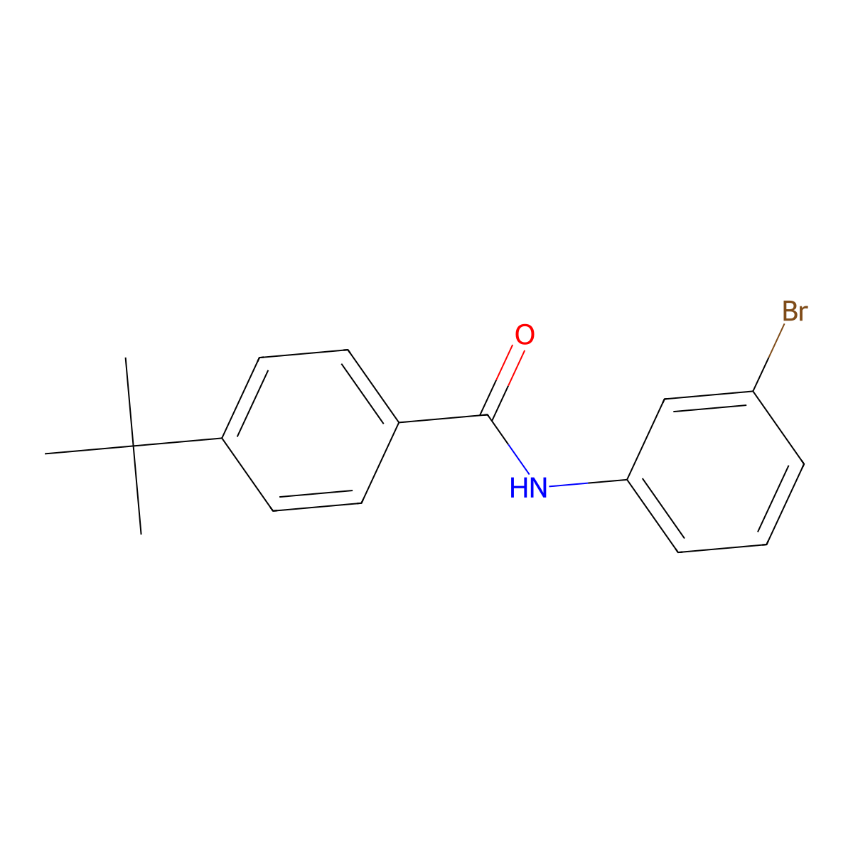 N-(3-bromophenyl)-4-tert-butylbenzamide molecular structure, CAS 304672-89-7