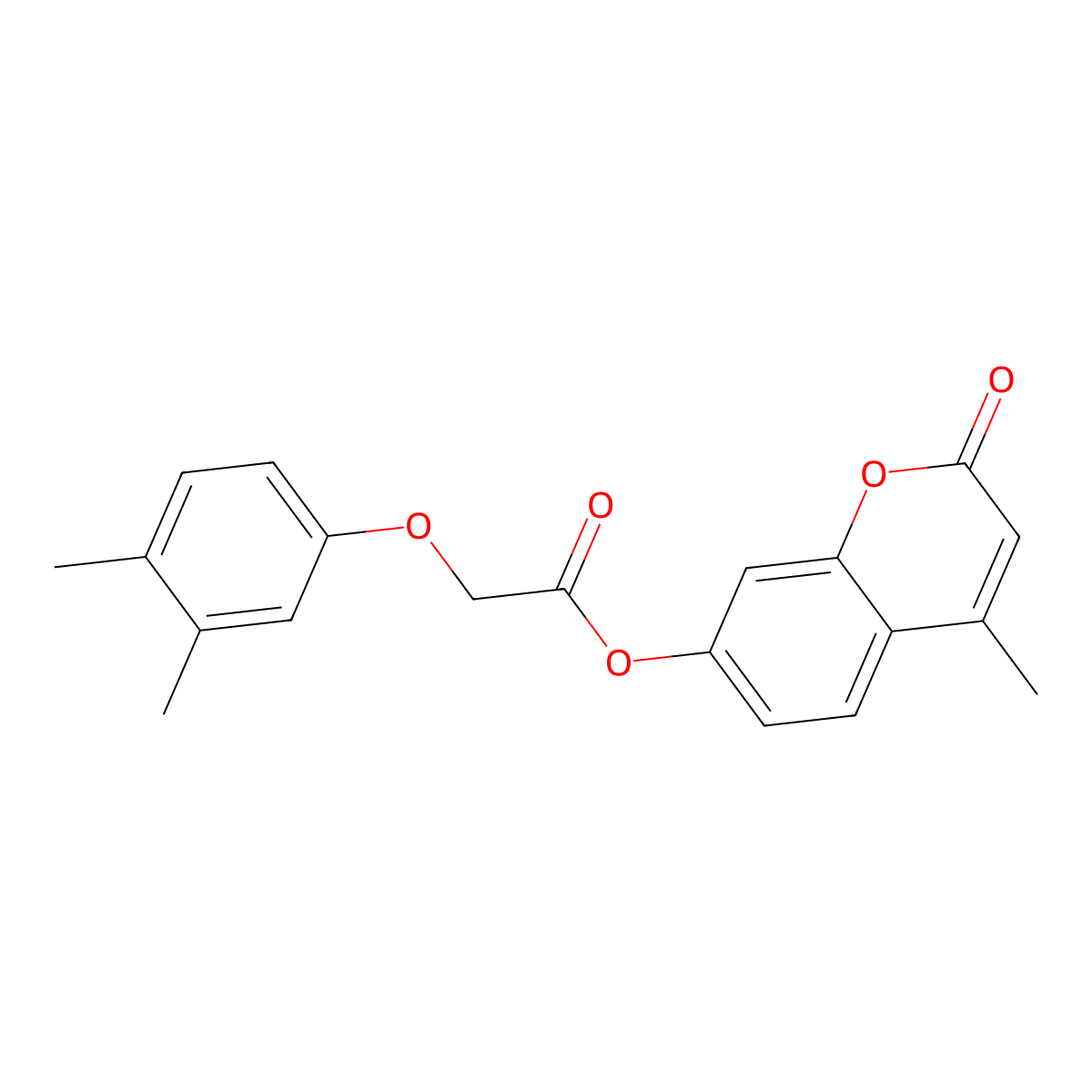 4-methyl-2-oxo-2H-chromen-7-yl 2-(3,4-dimethylphenoxy)acetate molecular structure, CAS 304673-20-9