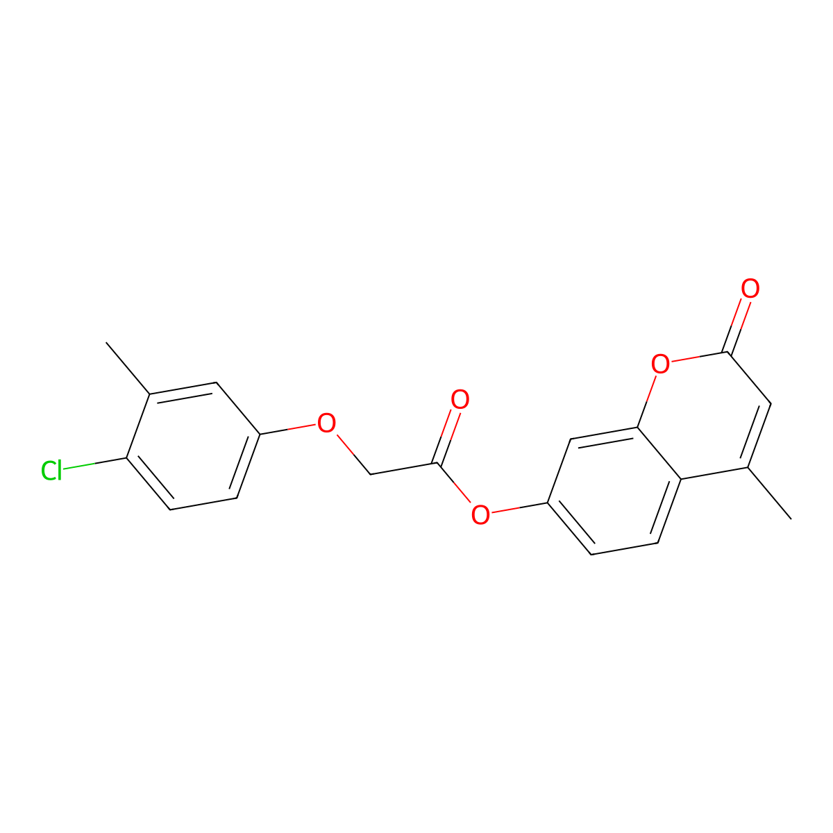 4-methyl-2-oxo-2H-chromen-7-yl 2-(4-chloro-3-methylphenoxy)acetate molecular structure, CAS 304673-22-1