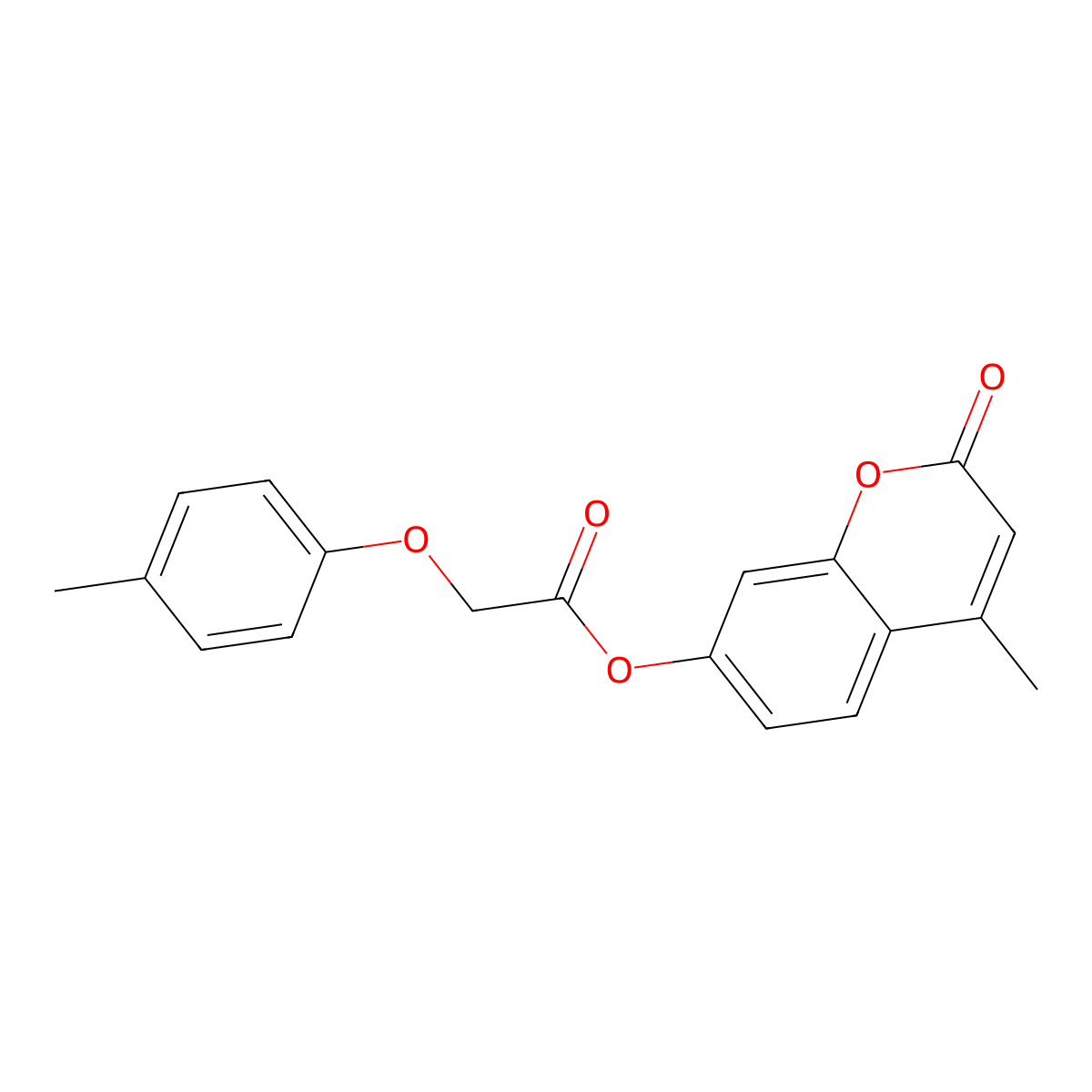 4-methyl-2-oxo-2H-chromen-7-yl (4-methylphenoxy)acetate molecular structure, CAS 304673-24-3