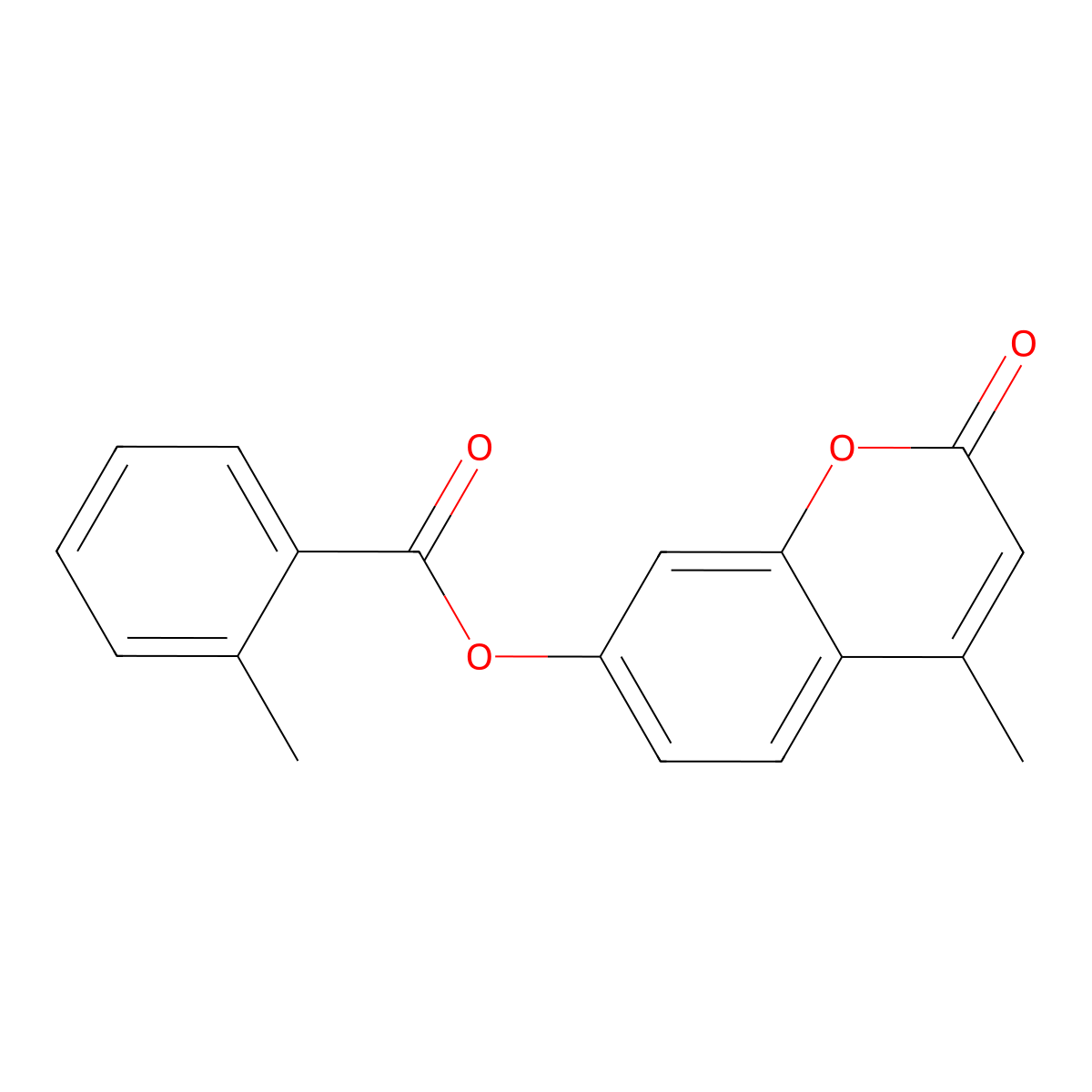 4-methyl-2-oxo-2H-chromen-7-yl 2-methylbenzoate molecular structure, CAS 304673-28-7