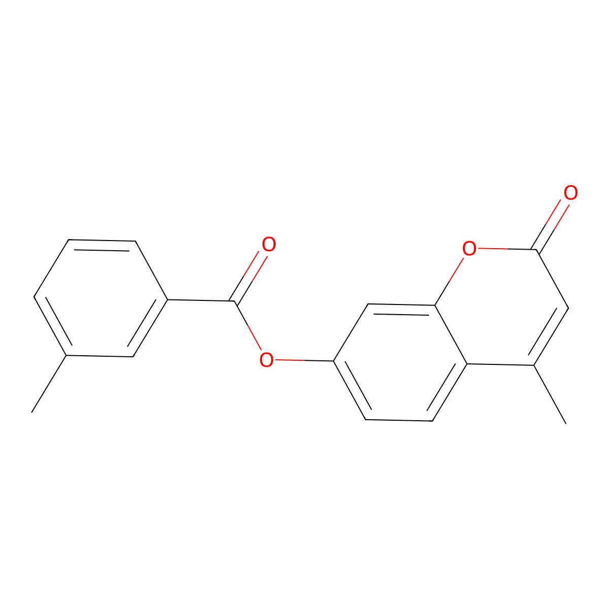 4-methyl-2-oxo-2H-chromen-7-yl 3-methylbenzoate molecular structure, CAS 304673-29-8