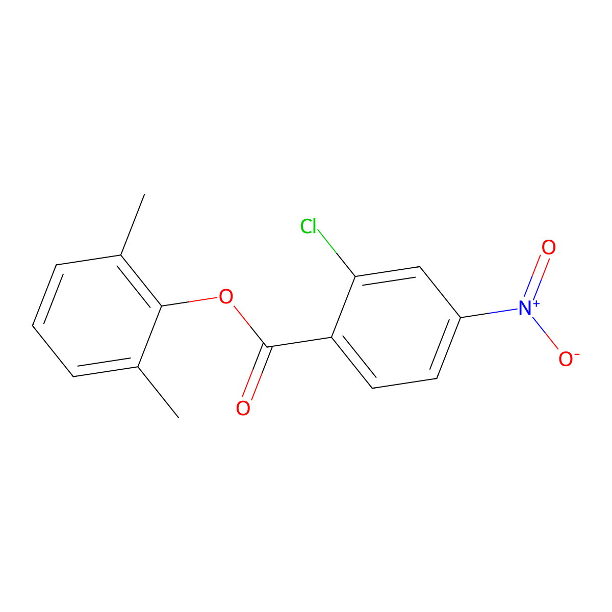 2,6-Dimethylphenyl 2-chloro-4-nitrobenzoate molecular structure, CAS 304673-50-5