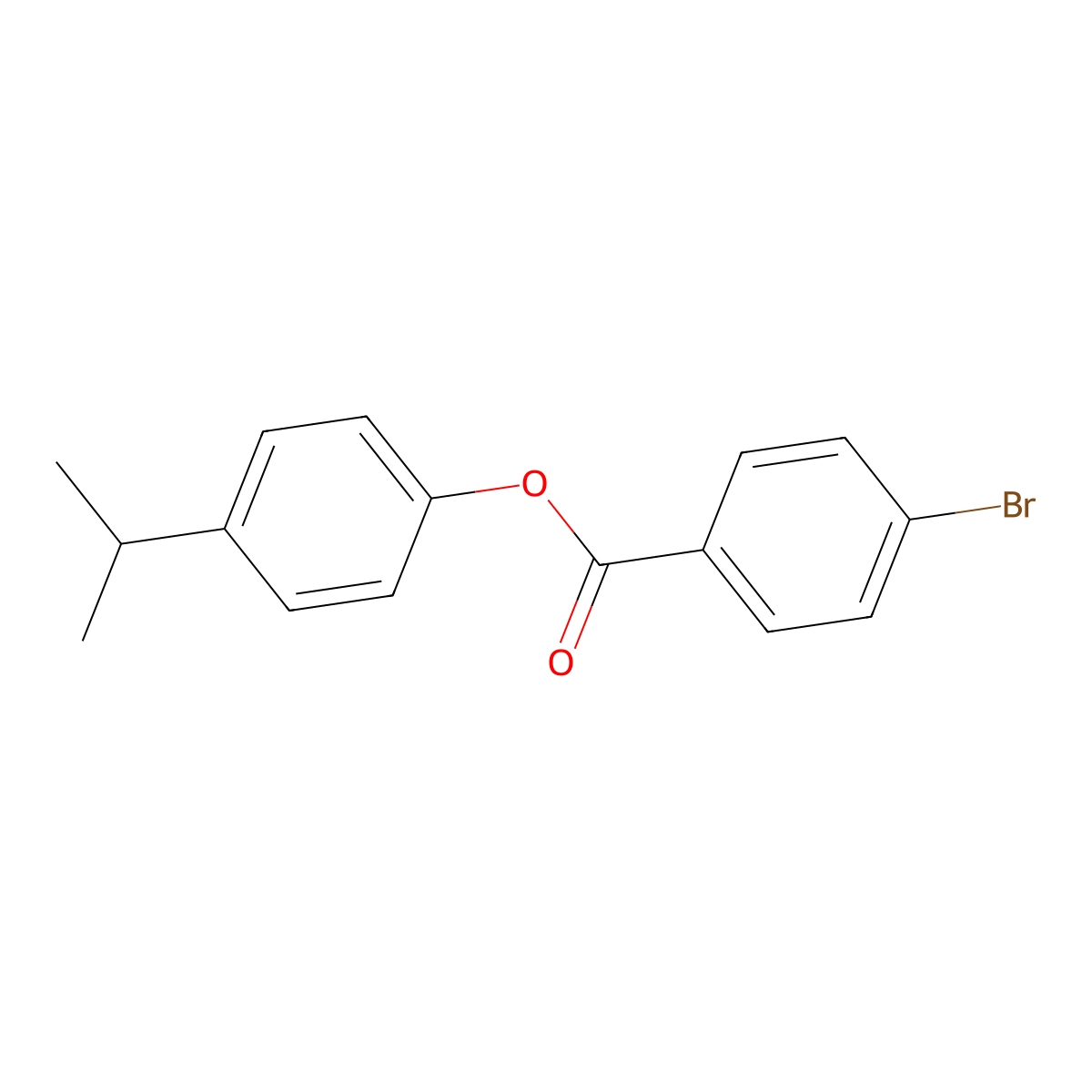 4-(1-Methylethyl)phenyl 4-bromobenzoate molecular structure, CAS 304673-71-0