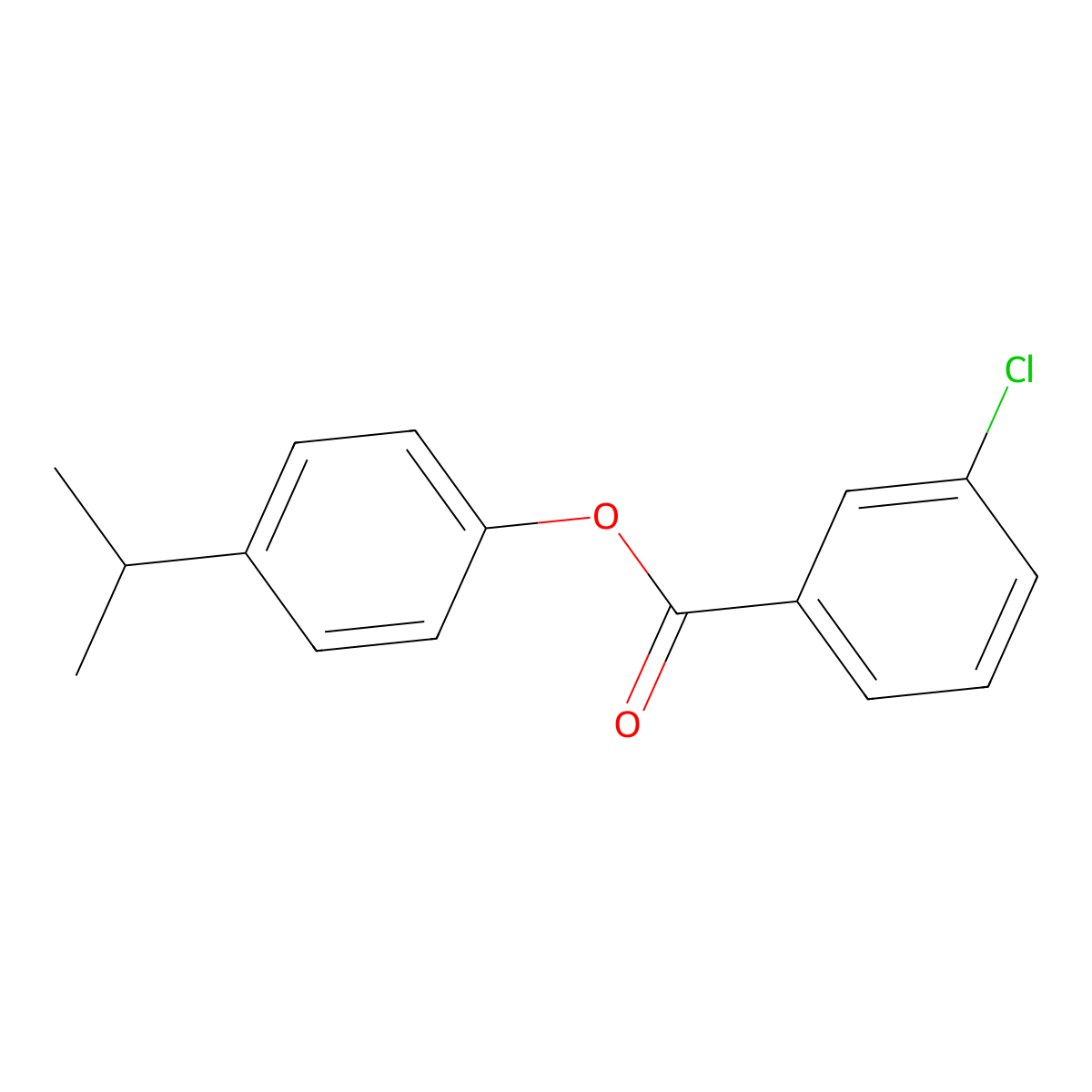 4-(1-Methylethyl)phenyl 3-chlorobenzoate molecular structure, CAS 304673-73-2