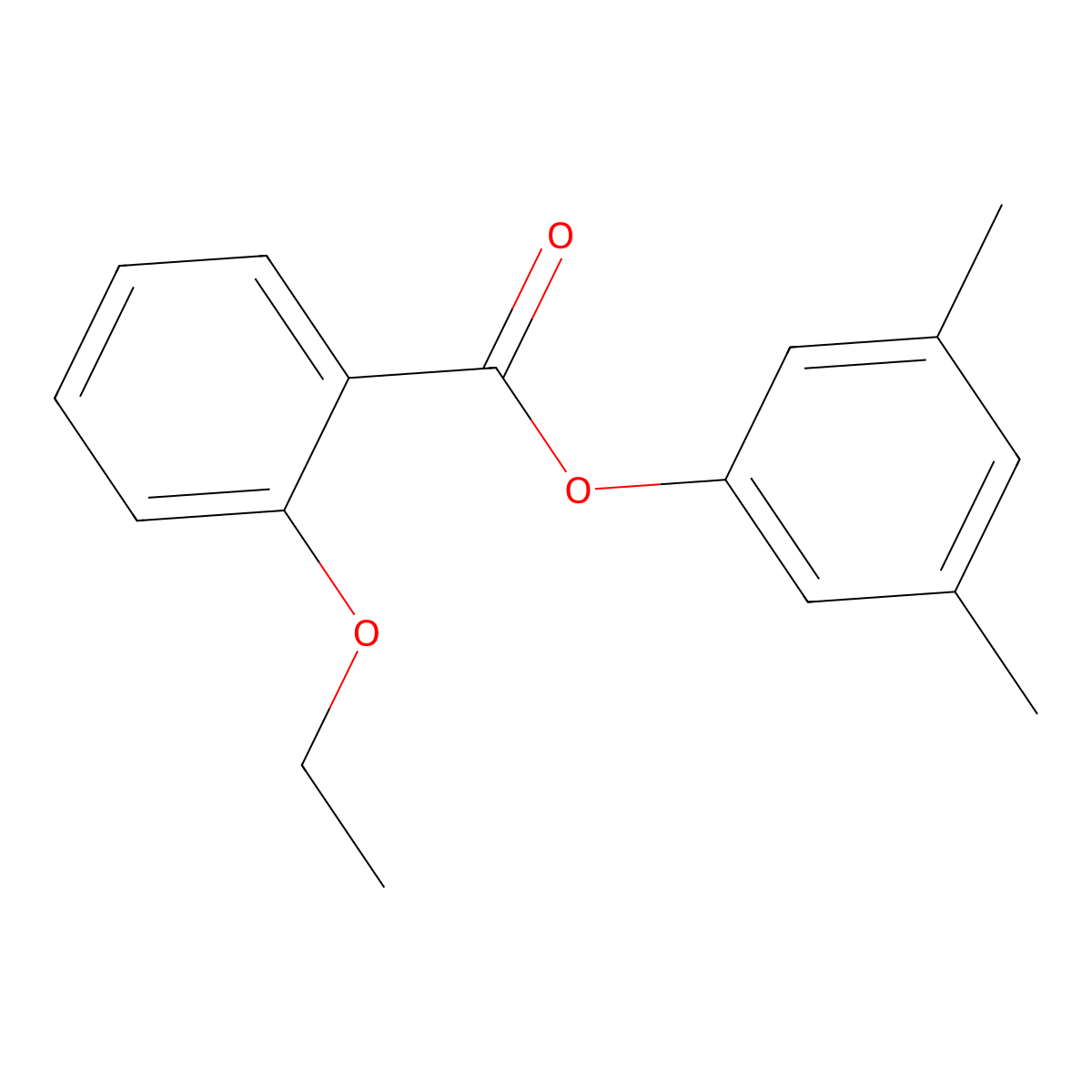 3,5-Dimethylphenyl 2-ethoxybenzoate molecular structure, CAS 304673-83-4