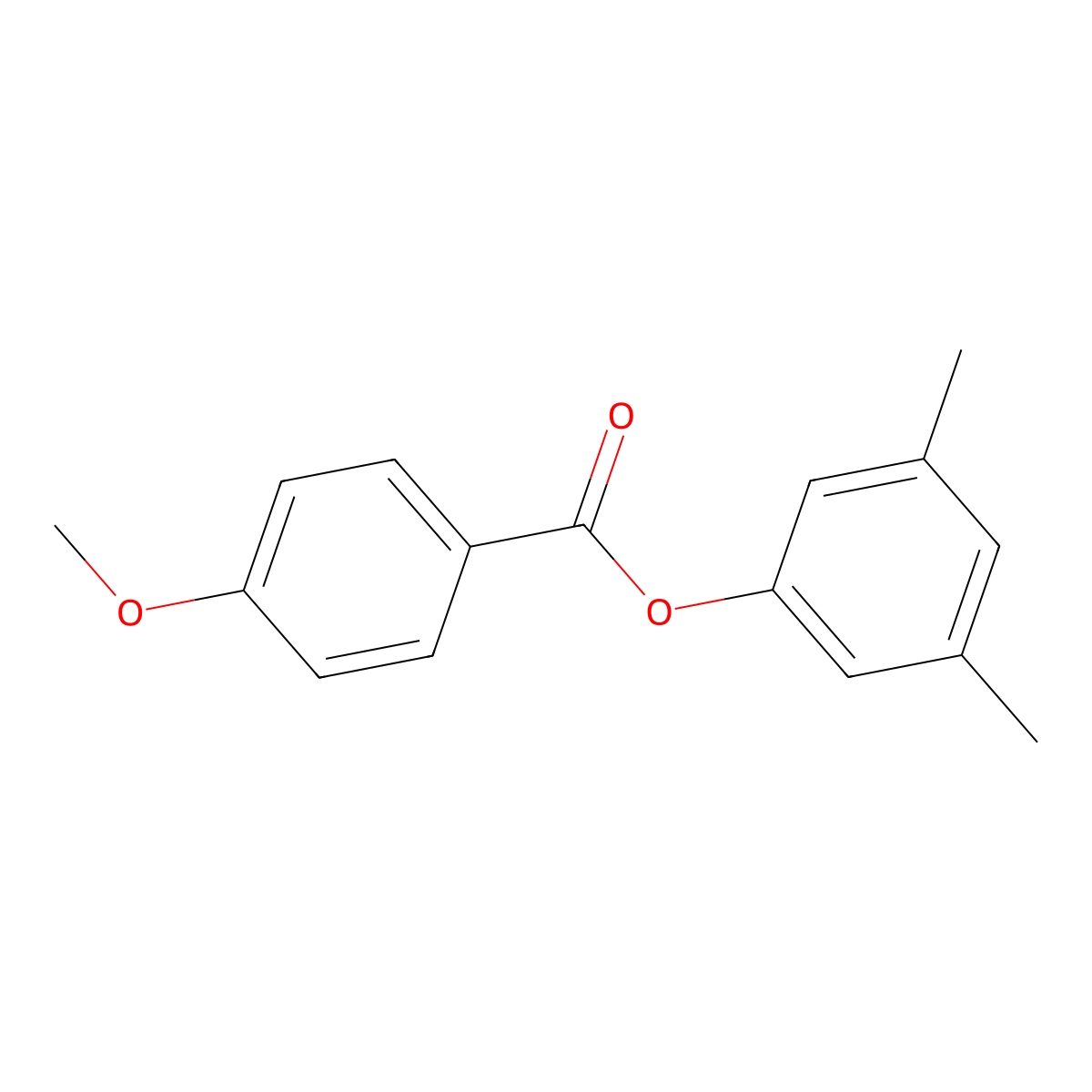 3,5-Dimethylphenyl 4-methoxybenzoate molecular structure, CAS 304673-89-0