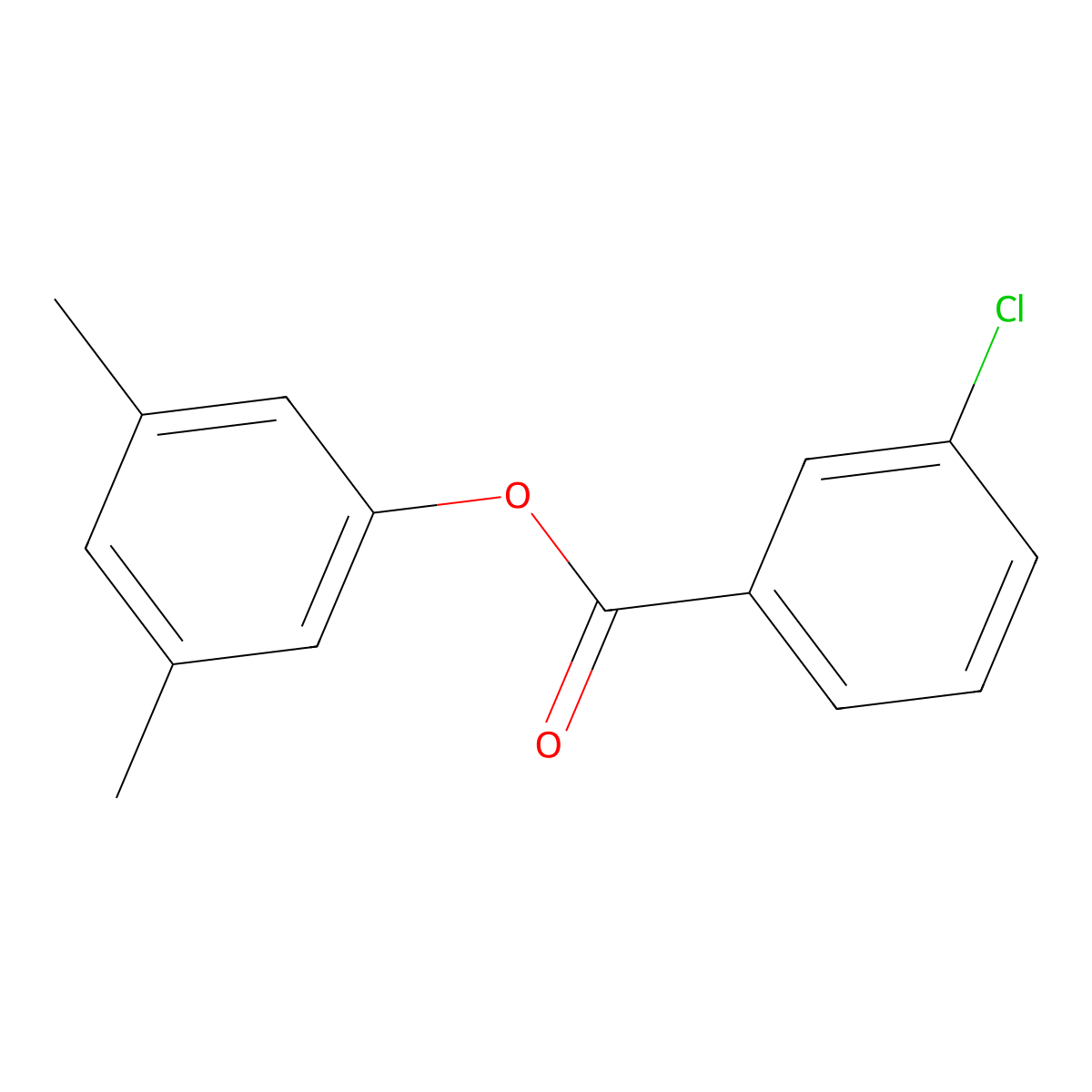 3,5-Dimethylphenyl 3-chlorobenzoate molecular structure, CAS 304673-97-0