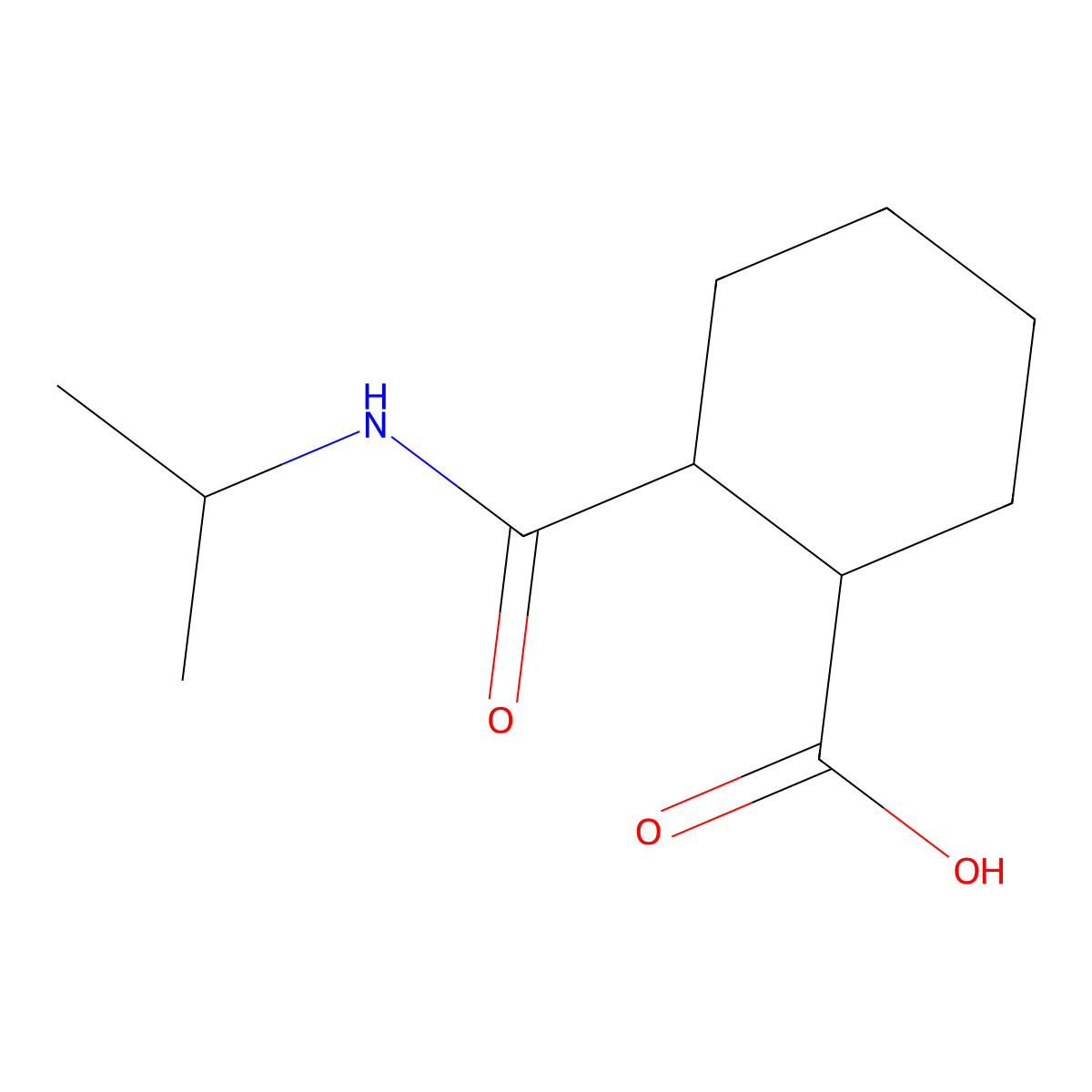 2-[(Isopropylamino)carbonyl]cyclohexanecarboxylic acid molecular structure, CAS 304674-35-9