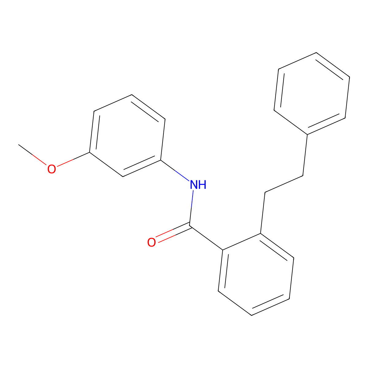 N-(3-methoxyphenyl)-2-(2-phenylethyl)benzamide molecular structure, CAS 304674-38-2