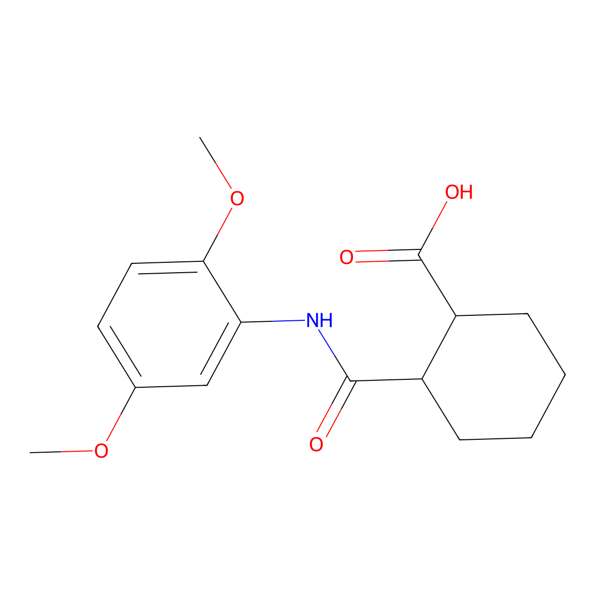 2-[(2,5-Dimethoxyanilino)carbonyl]cyclohexanecarboxylic acid molecular structure, CAS 304674-39-3