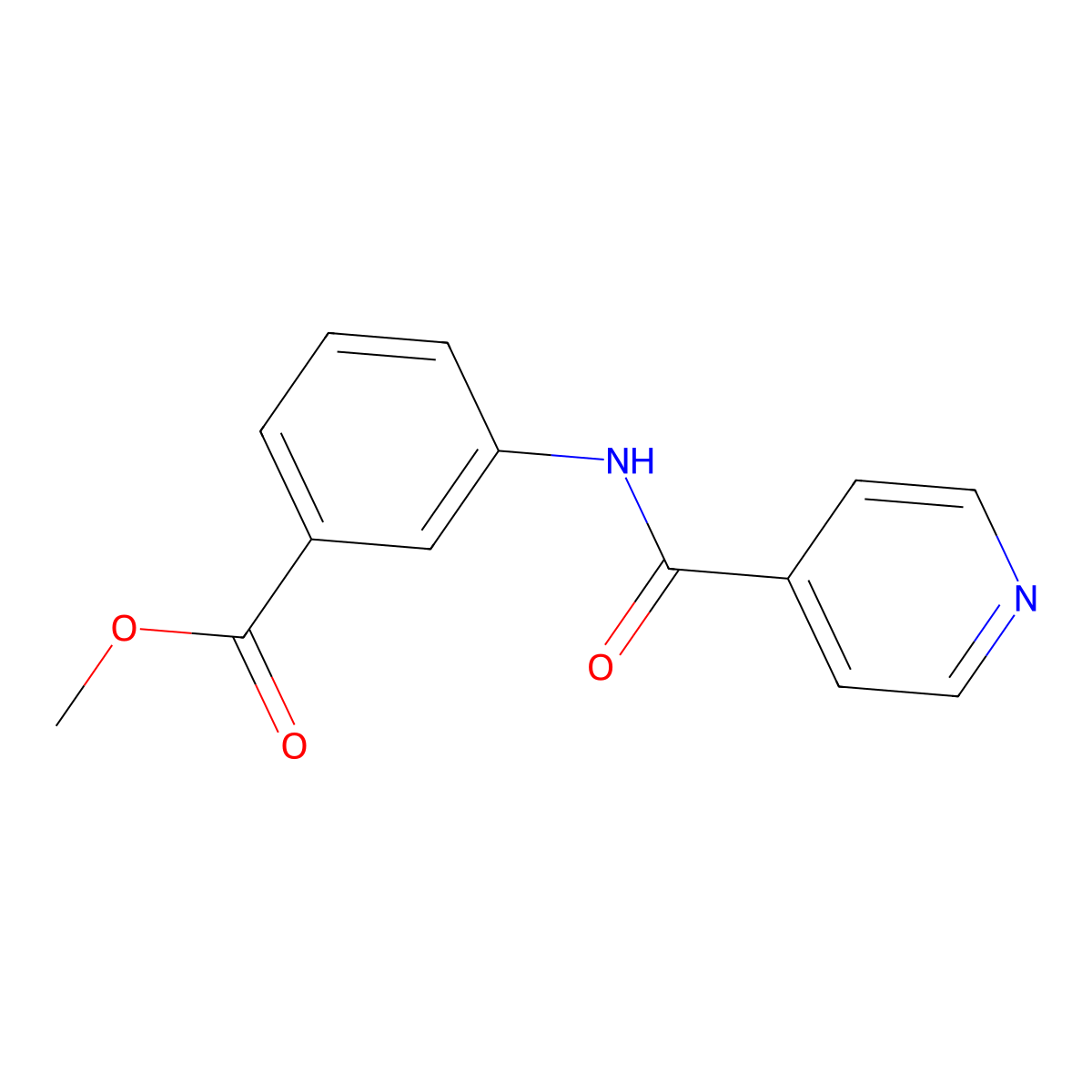 Methyl 3-(isonicotinoylamino)benzoate molecular structure, CAS 304674-83-7