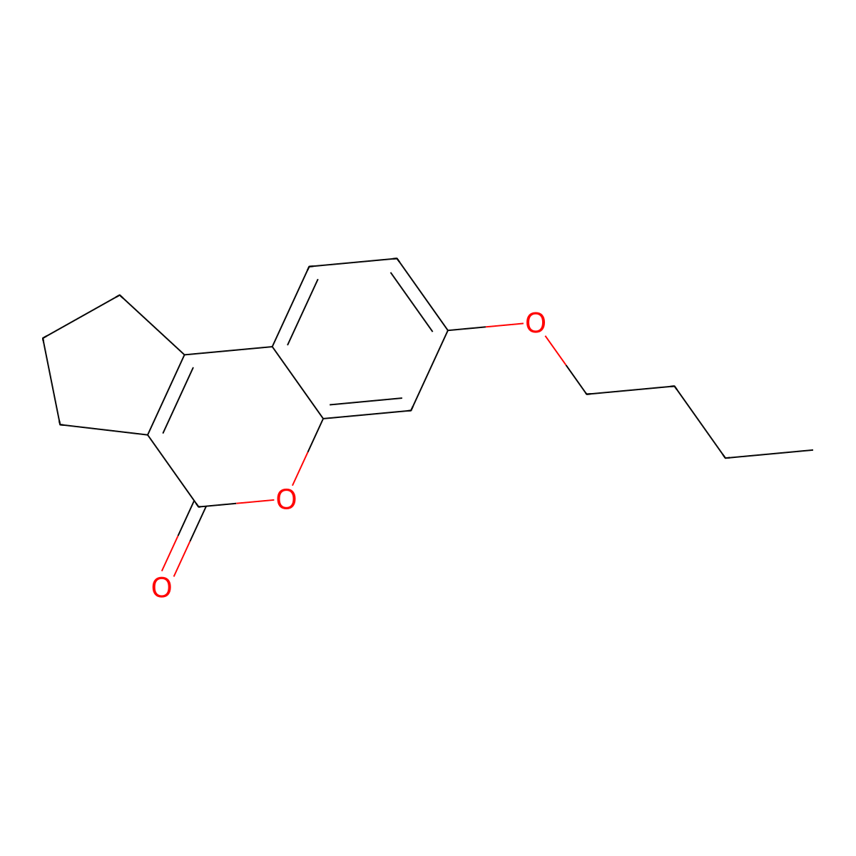 7-butoxy-2,3-dihydrocyclopenta[c]chromen-4(1H)-one molecular structure, CAS 304674-98-4