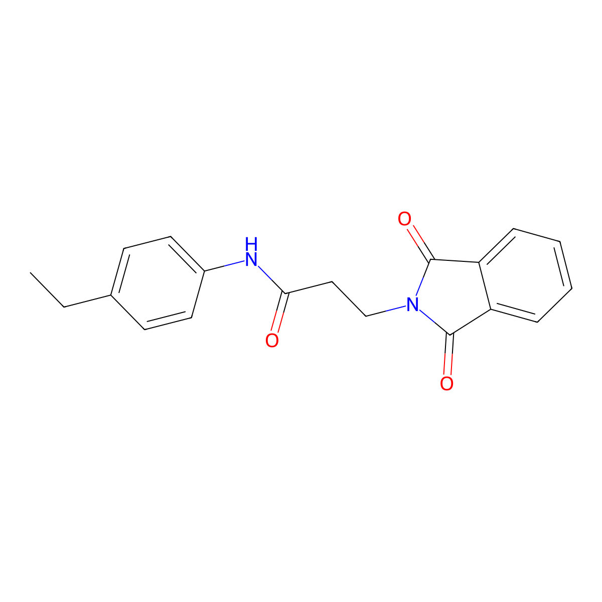 3-(1,3-dioxo-1,3-dihydro-2H-isoindol-2-yl)-N-(4-ethylphenyl)propanamide molecular structure, CAS 304675-16-9