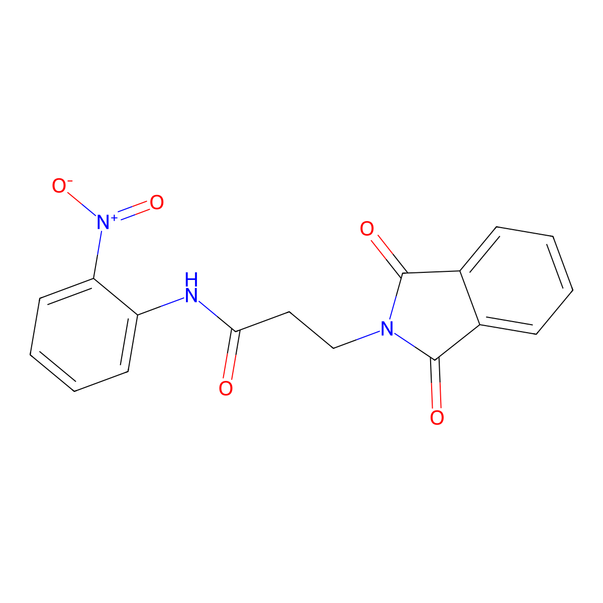 3-(1,3-dioxoisoindol-2-yl)-N-(2-nitrophenyl)propanamide molecular structure, CAS 304675-17-0