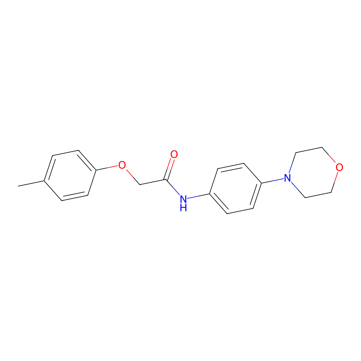 2-(4-methylphenoxy)-N-(4-morpholin-4-ylphenyl)acetamide molecular structure, CAS 304675-22-7