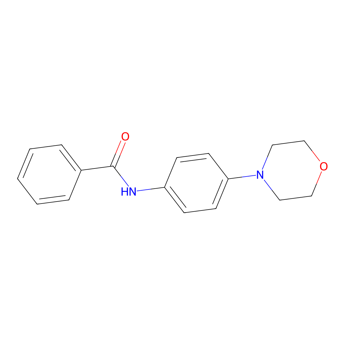 N-(4-morpholin-4-ylphenyl)benzamide molecular structure, CAS 304675-33-0