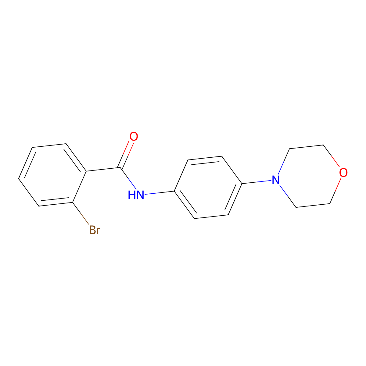 2-bromo-N-[4-(morpholin-4-yl)phenyl]benzamide molecular structure, CAS 304675-35-2