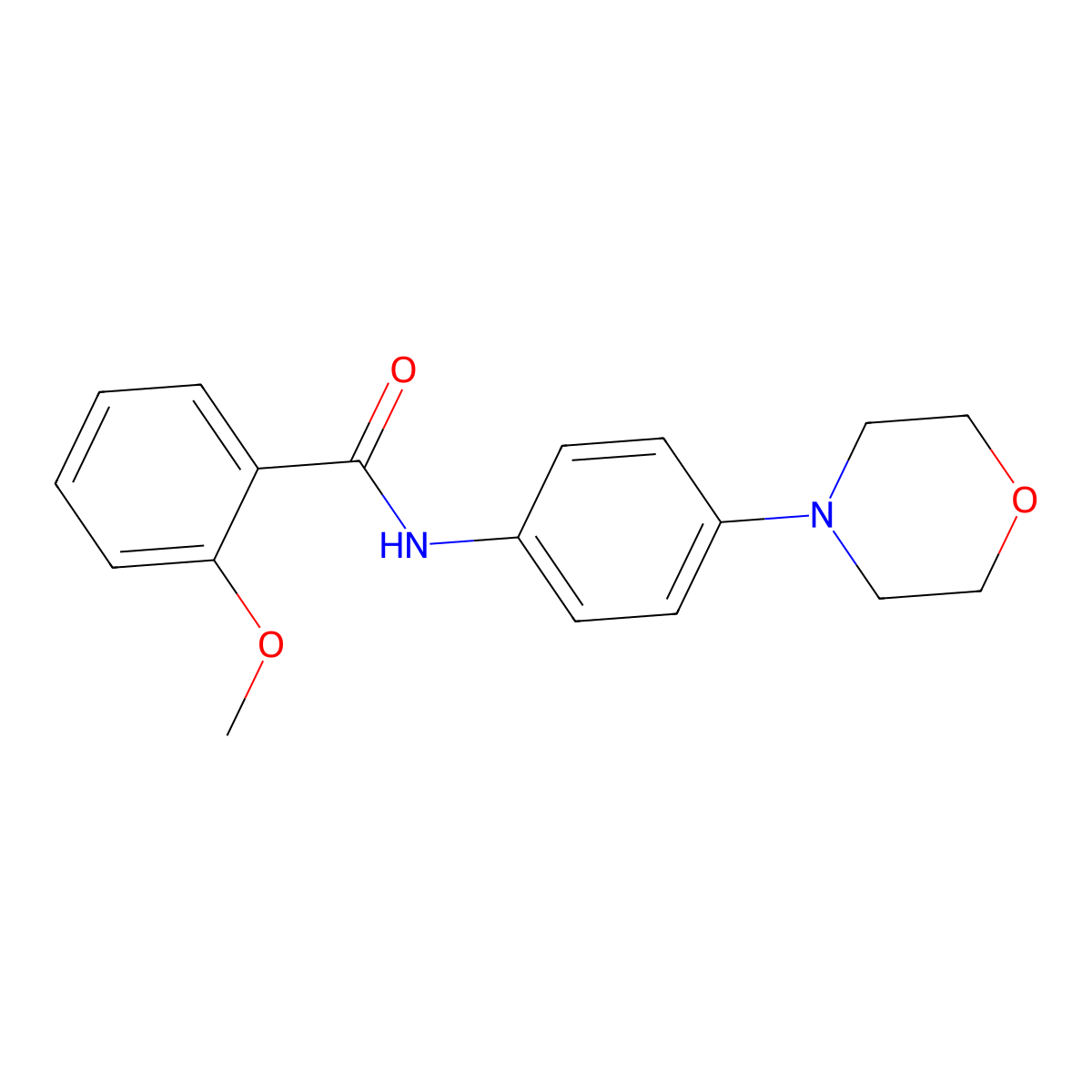 2-methoxy-N-(4-morpholinophenyl)benzamide molecular structure, CAS 304675-36-3