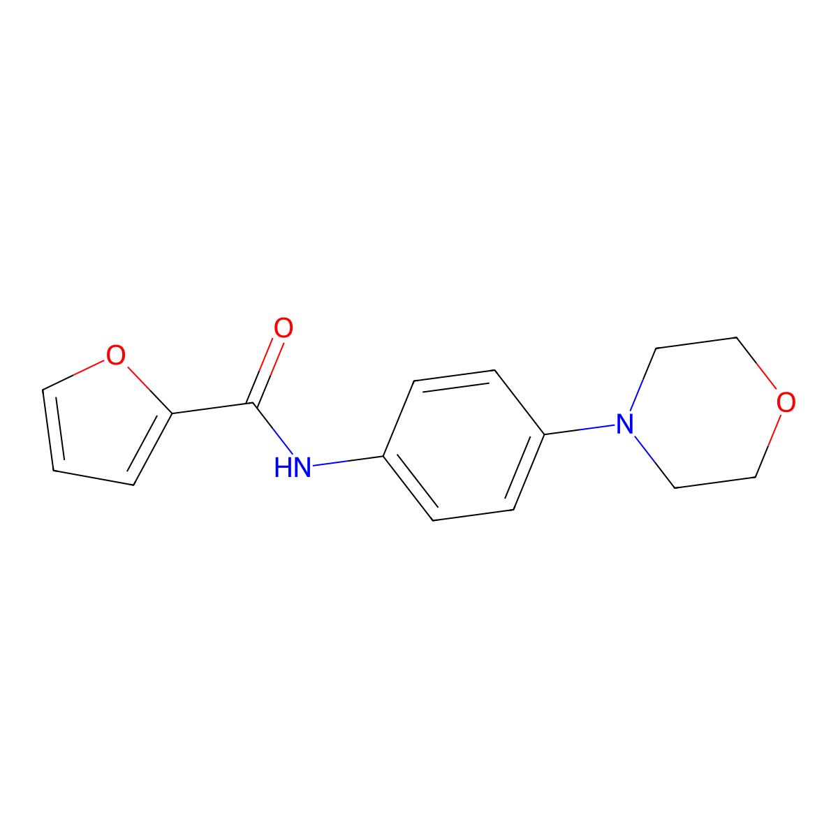 N-(4-morpholin-4-ylphenyl)furan-2-carboxamide molecular structure, CAS 304675-40-9
