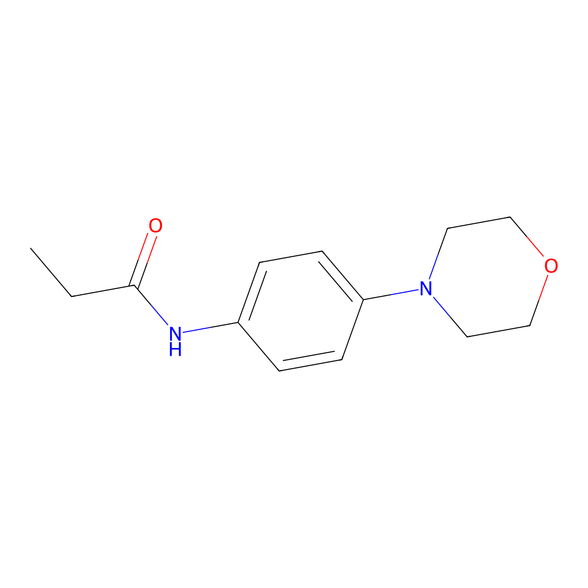 N-(4-morpholin-4-ylphenyl)propanamide molecular structure, CAS 304675-42-1