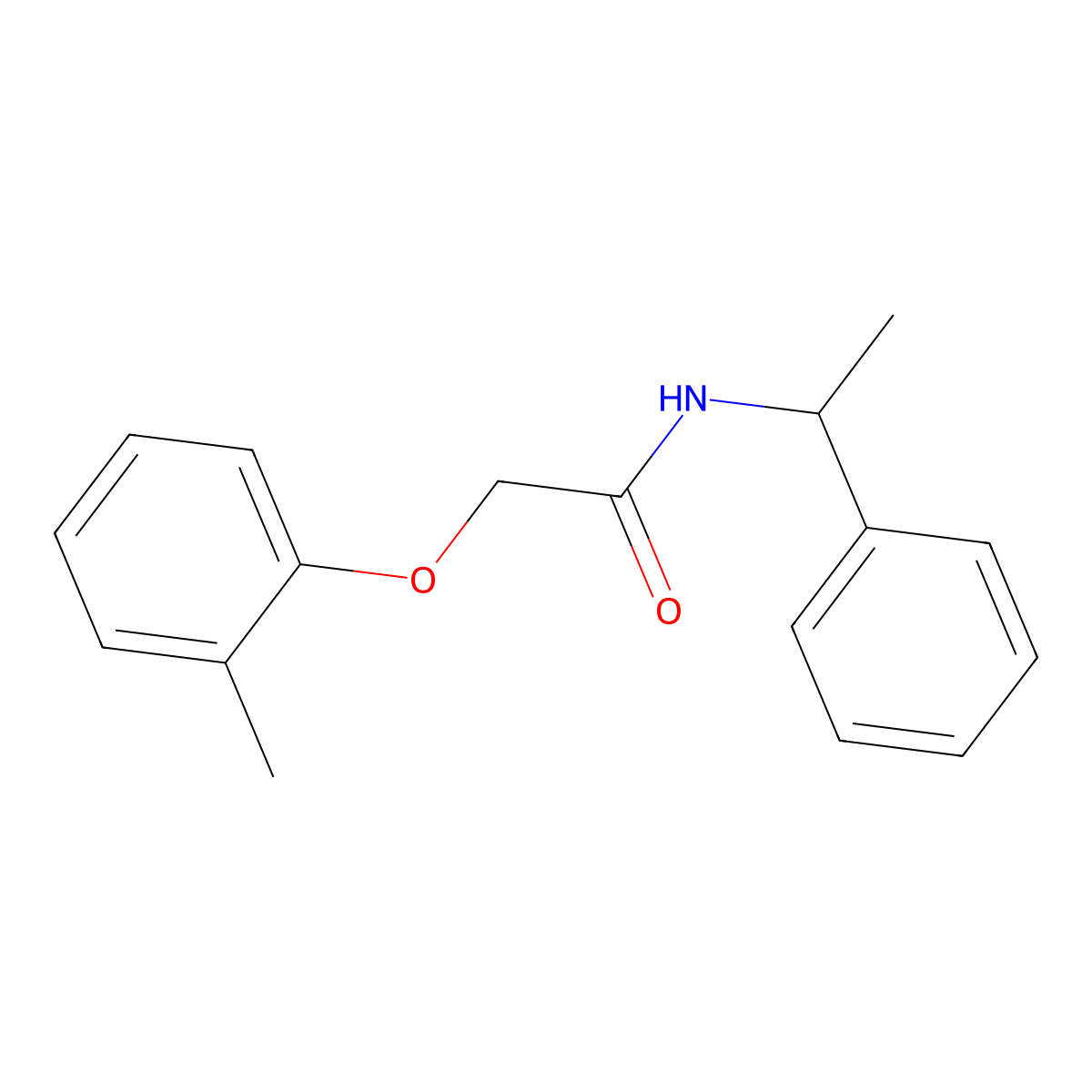 2-(2-methylphenoxy)-N-(1-phenylethyl)acetamide molecular structure, CAS 304675-97-6