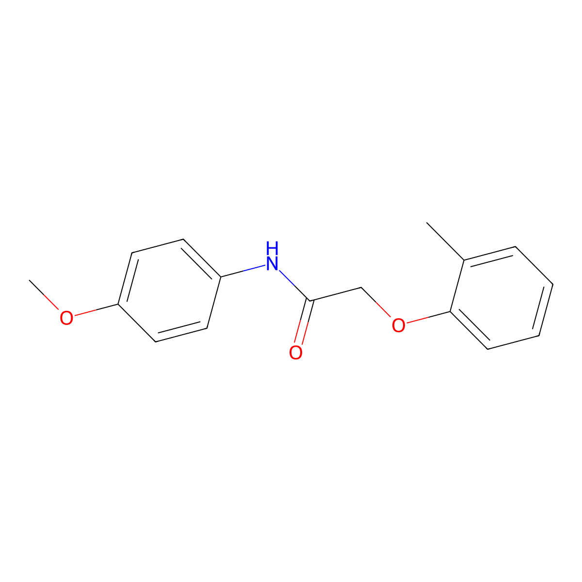 N-(4-methoxyphenyl)-2-(2-methylphenoxy)acetamide molecular structure, CAS 304676-22-0