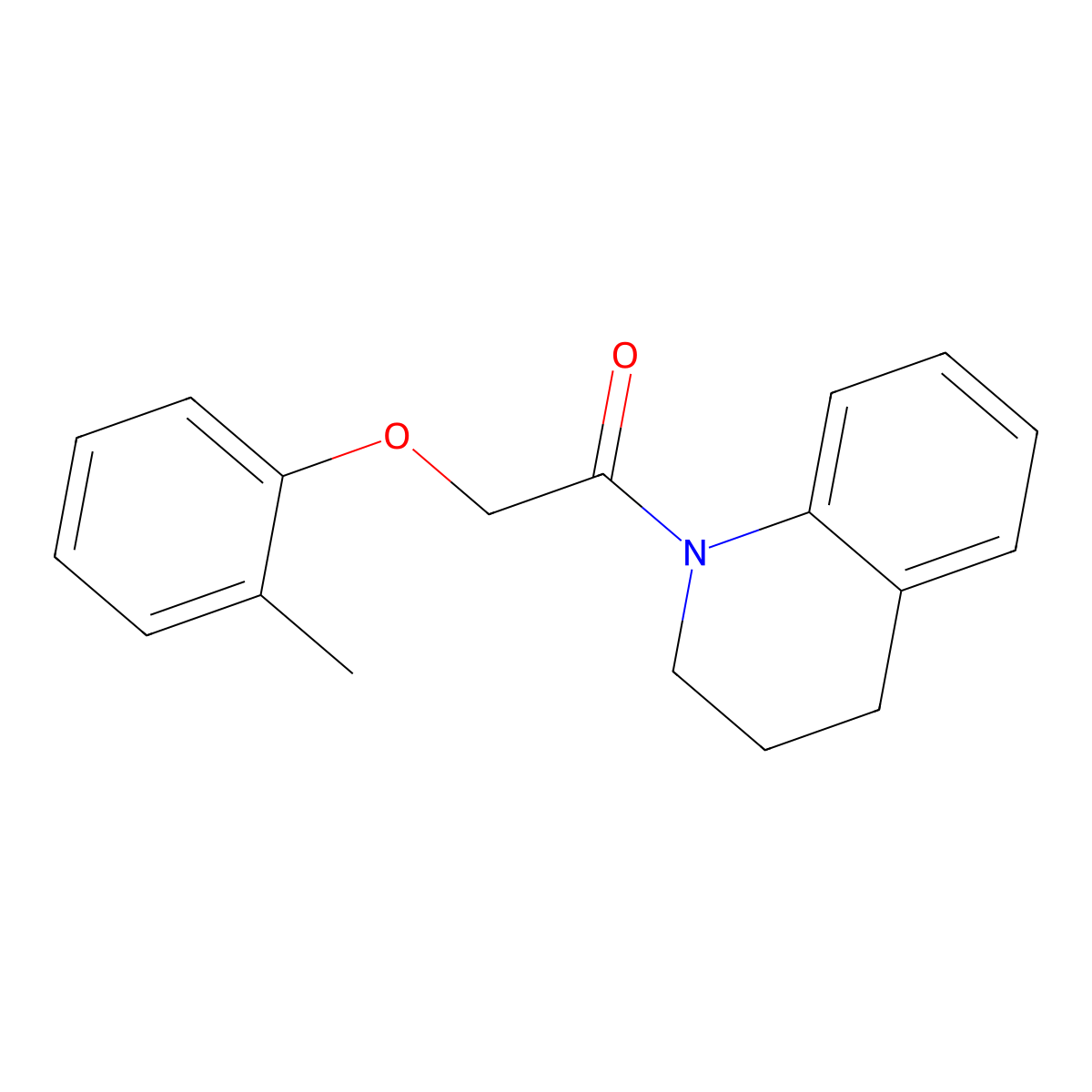 1-(3,4-dihydroquinolin-1(2H)-yl)-2-(o-tolyloxy)ethanone molecular structure, CAS 304676-35-5