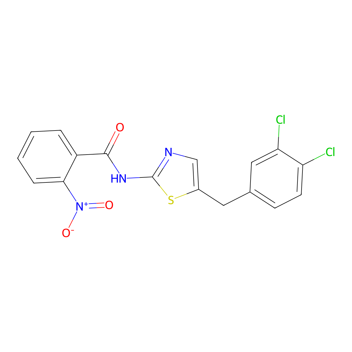 N-{5-[(3,4-Dichlorophenyl)methyl]-1,3-thiazol-2-YL}-2-nitrobenzamide molecular structure, CAS 304677-12-1