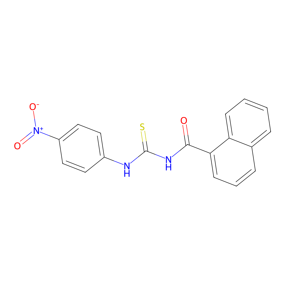 N-[(4-nitrophenyl)carbamothioyl]naphthalene-1-carboxamide molecular structure, CAS 304677-53-0