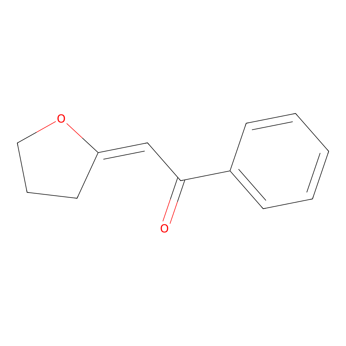 (E)-2-(Dihydrofuran-2(3H)-ylidene)-1-phenylethanone molecular structure, CAS 304678-98-6