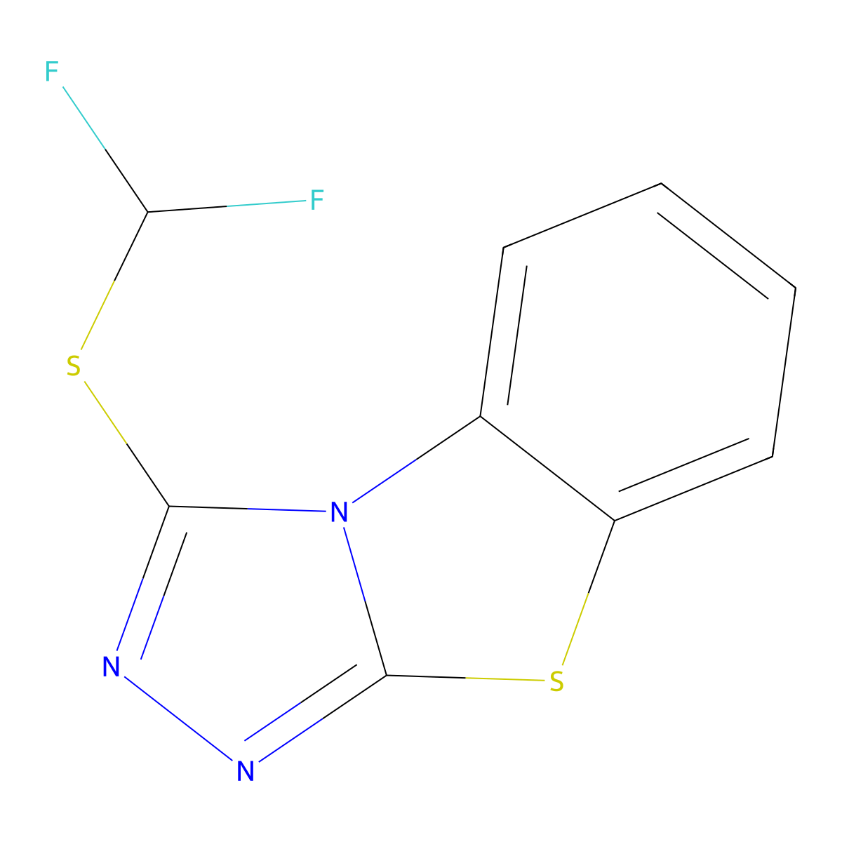 3-[(Difluoromethyl)sulfanyl][1,2,4]triazolo[3,4-b][1,3]benzothiazole molecular structure, CAS 304683-33-8