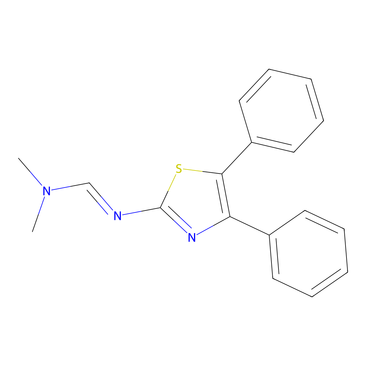 N'-(4,5-diphenyl-1,3-thiazol-2-yl)-N,N-dimethylmethanimidamide molecular structure, CAS 304683-63-4