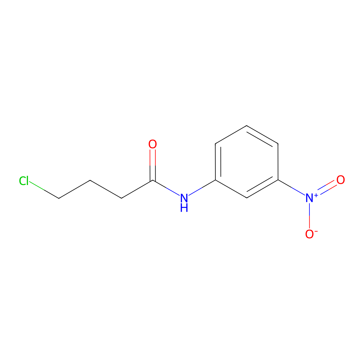4-chloro-N-(3-nitrophenyl)butanamide molecular structure, CAS 304684-54-6