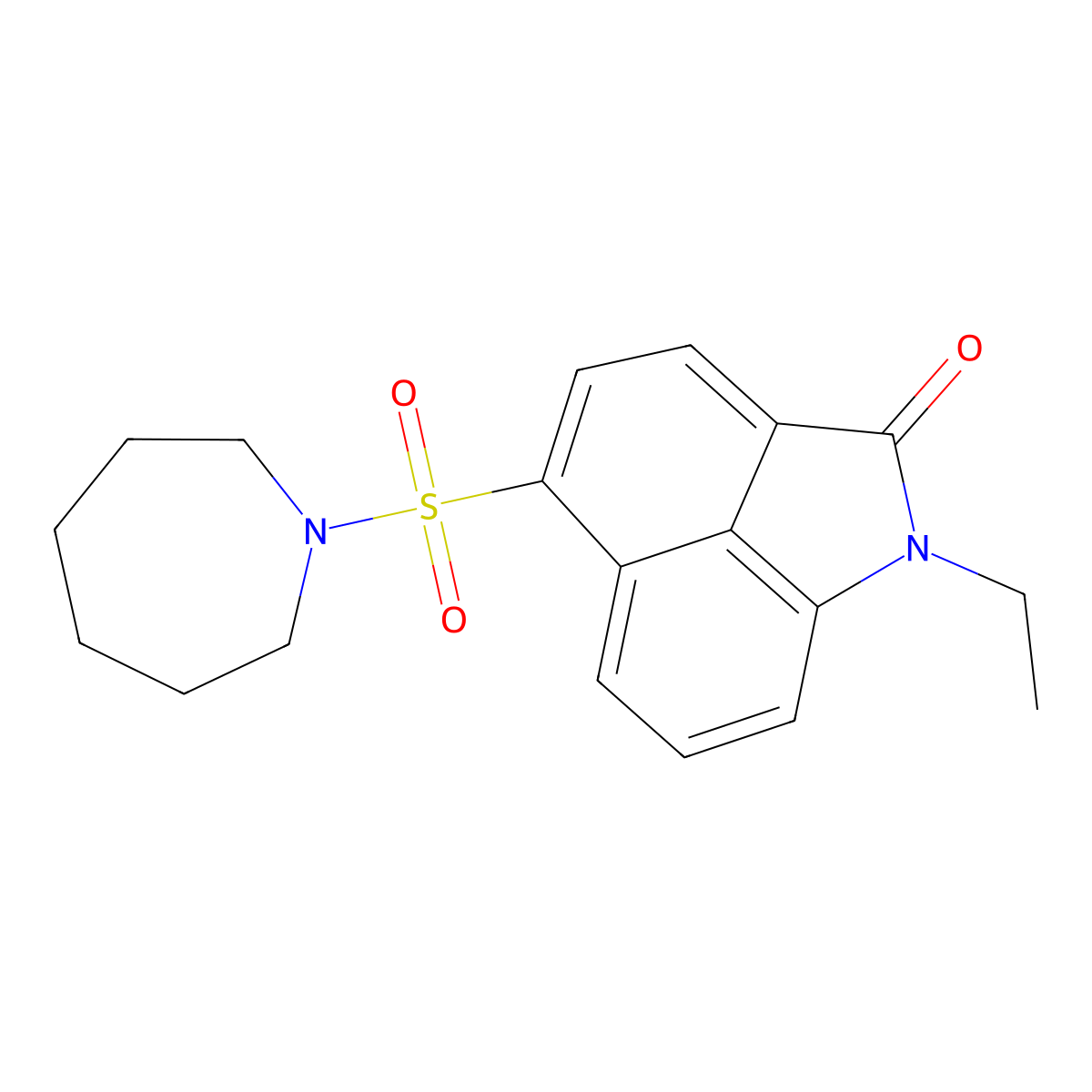 5-(azepan-1-ylsulfonyl)-1-ethylbenzo[cd]indol-2(1H)-one molecular structure, CAS 304685-42-5