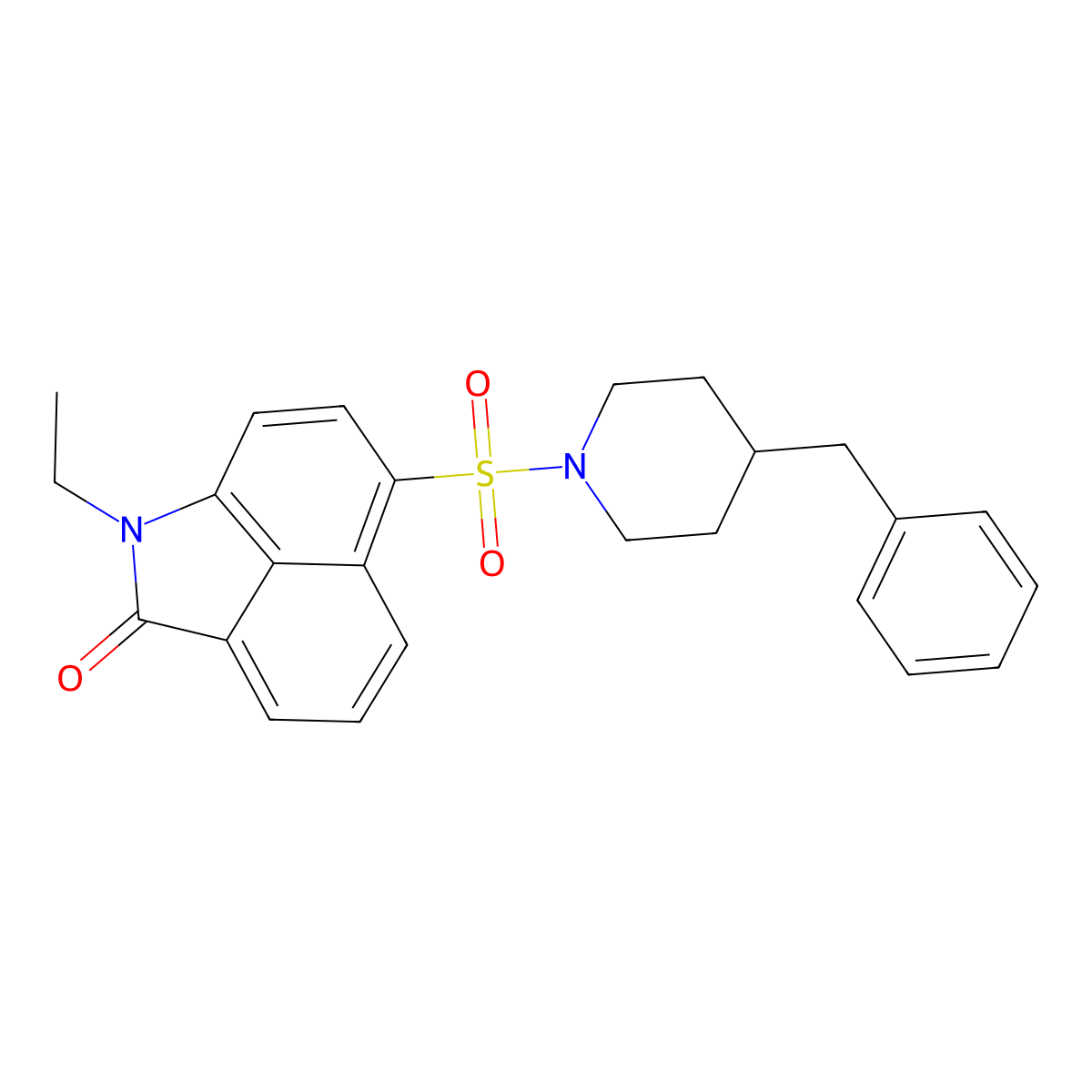 6-((4-benzylpiperidin-1-yl)sulfonyl)-1-ethylbenzo[cd]indol-2(1H)-one molecular structure, CAS 304685-48-1