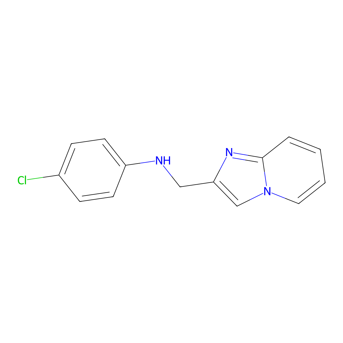 4-chloro-N-(imidazo[1,2-a]pyridin-2-ylmethyl)aniline molecular structure, CAS 304685-52-7