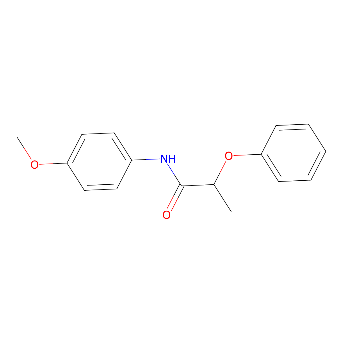 N-(4-methoxyphenyl)-2-phenoxypropanamide molecular structure, CAS 304690-04-8