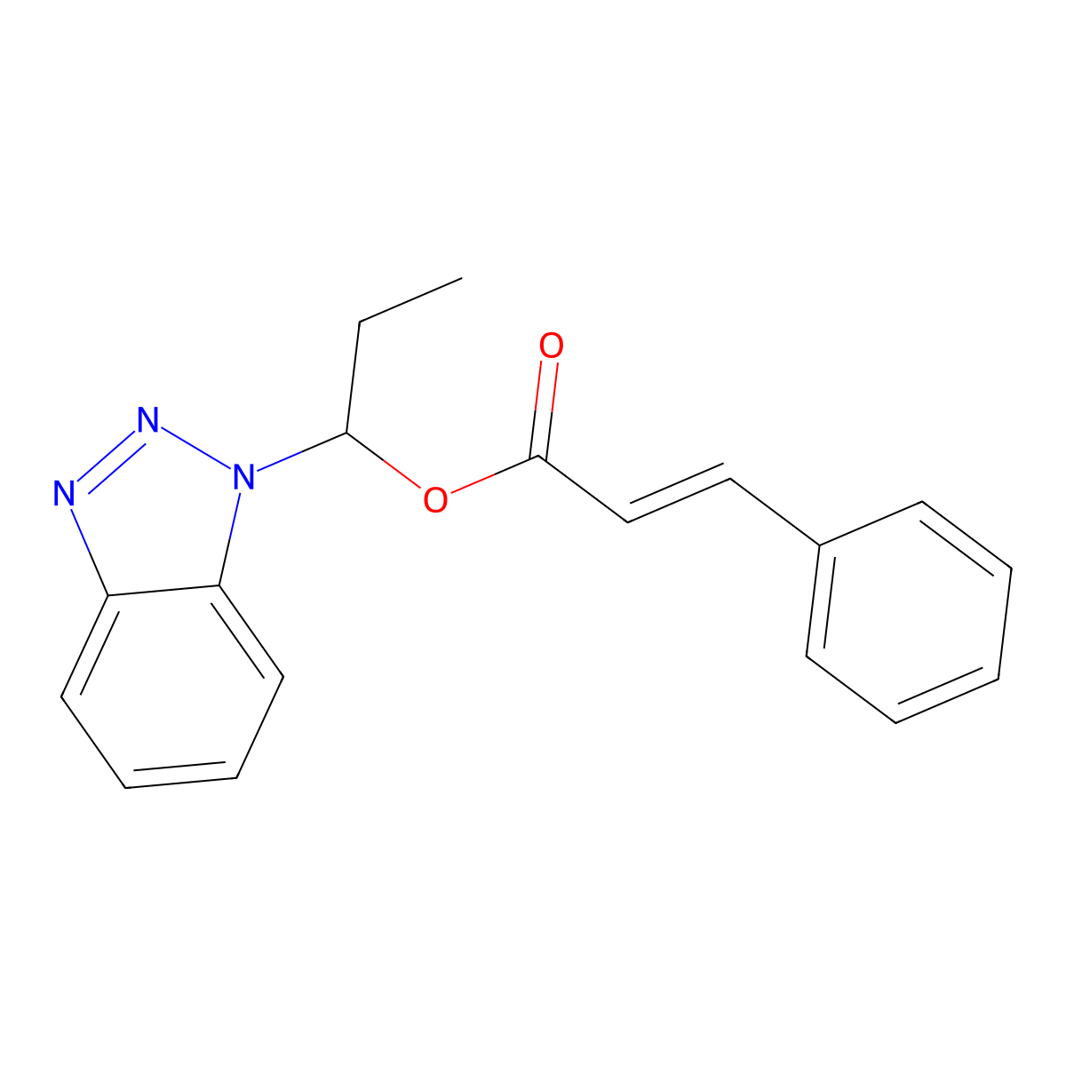 1-(1H-1,2,3-Benzotriazol-1-yl)propyl (2E)-3-phenylprop-2-enoate molecular structure, CAS 304690-71-9