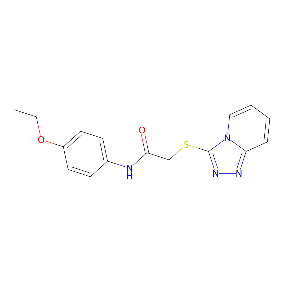 N-(4-ethoxyphenyl)-2-([1,2,4]triazolo[4,3-a]pyridin-3-ylsulfanyl)acetamide molecular structure, CAS 304691-51-8