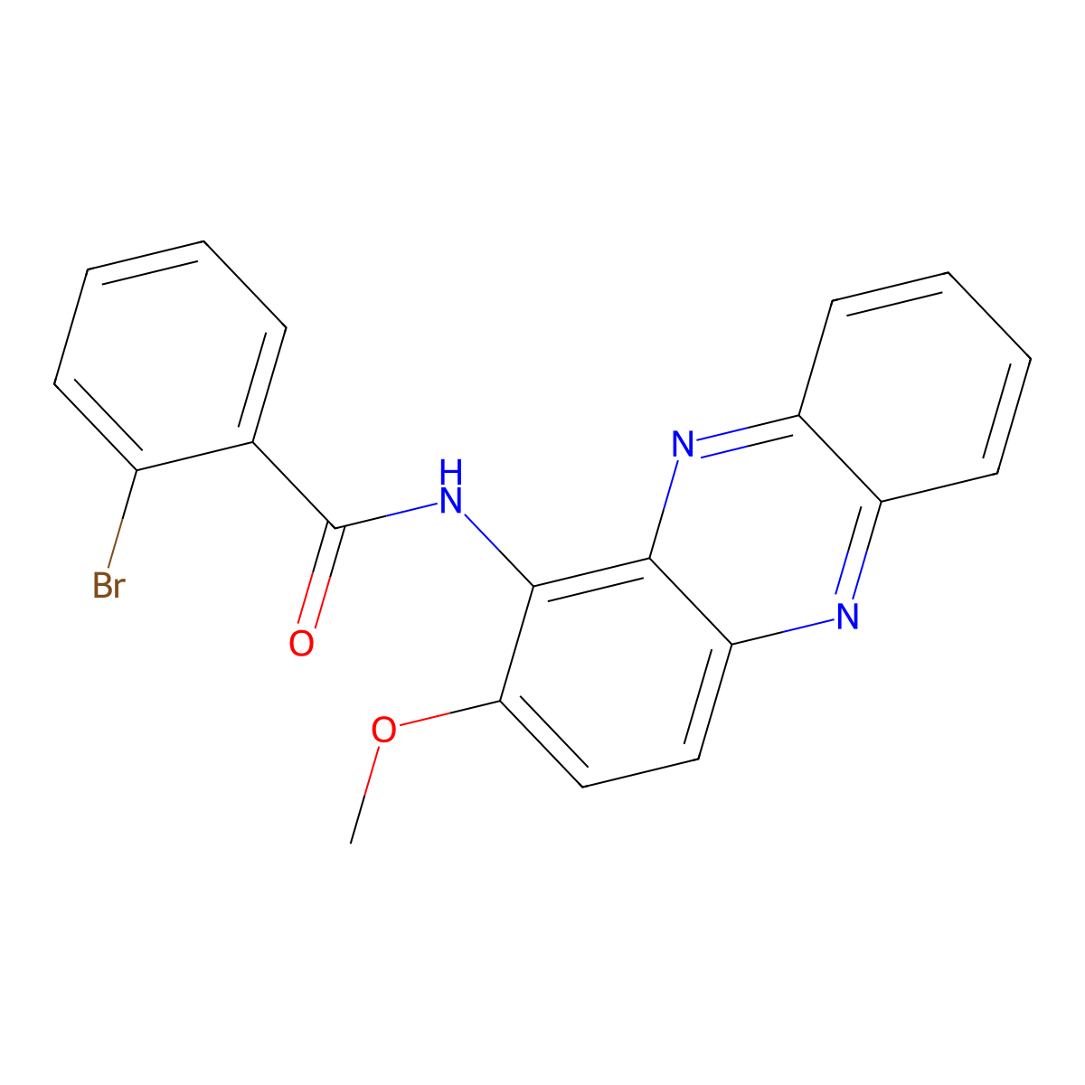 2-bromo-N-(2-methoxyphenazin-1-yl)benzamide molecular structure, CAS 304692-27-1