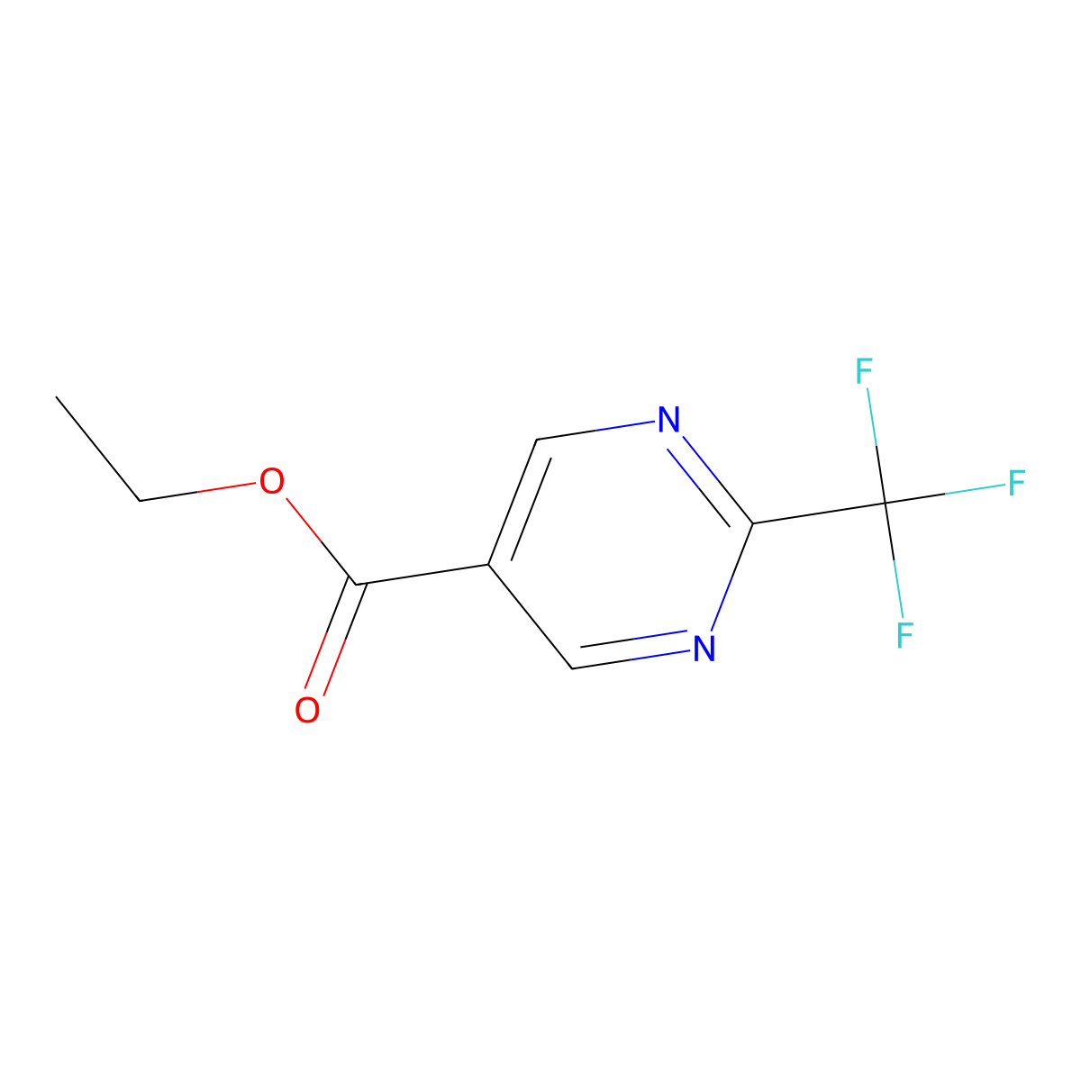 Ethyl 2-(trifluoromethyl)pyrimidine-5-carboxylate molecular structure, CAS 304693-64-9
