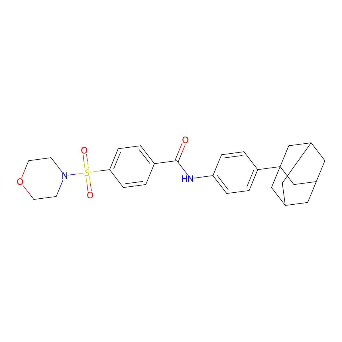N-[4-(1-adamantyl)phenyl]-4-(4-morpholinylsulfonyl)benzamide molecular structure, CAS 304695-23-6