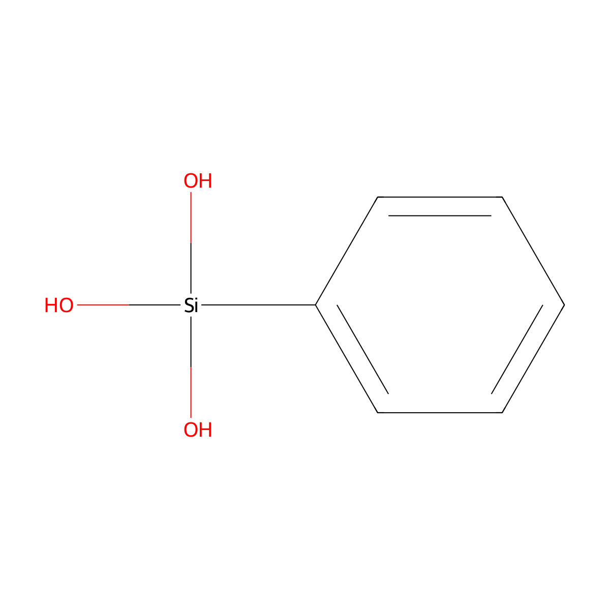 Phenylsilanetriol molecular structure, CAS 3047-74-3