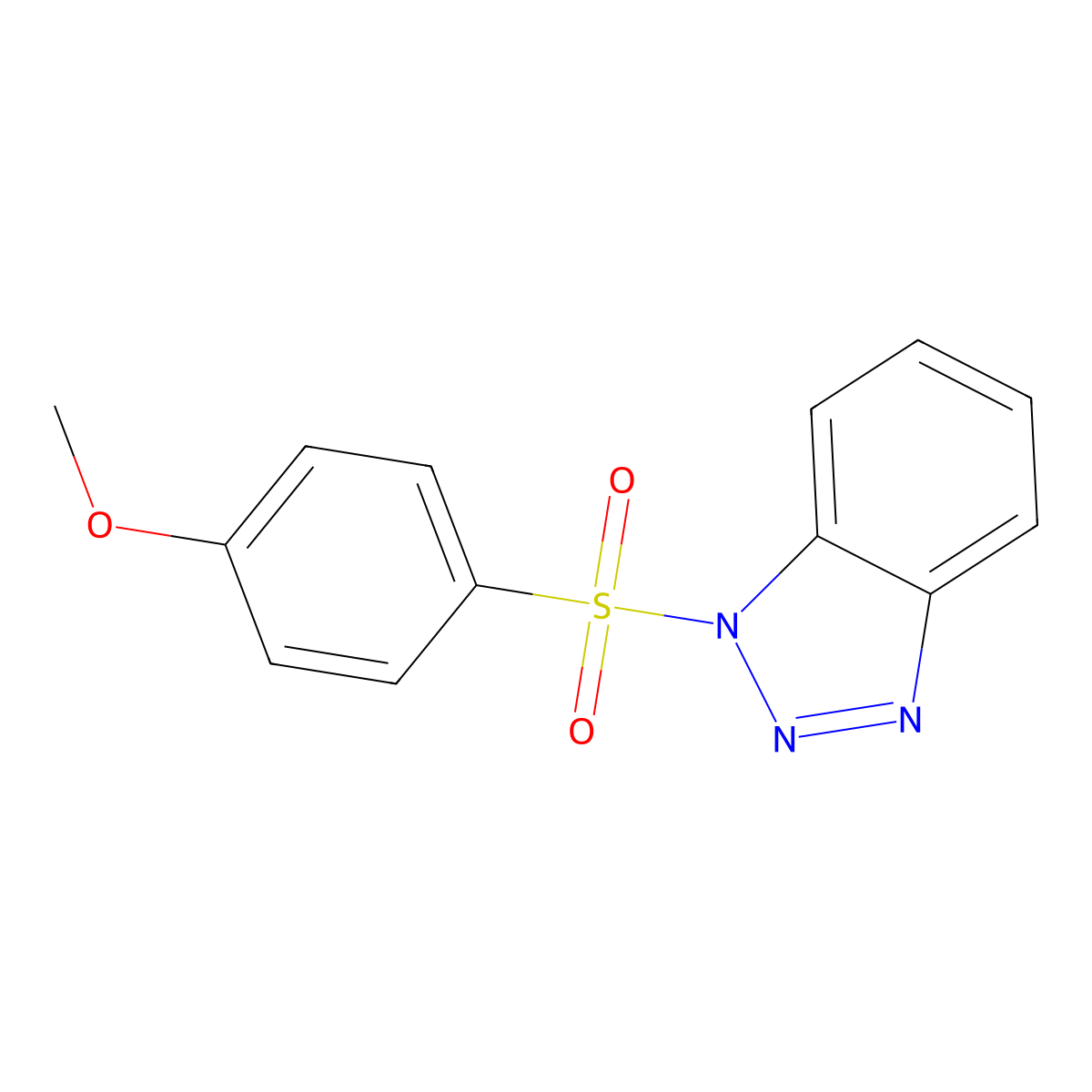 1-(4-Methoxyphenyl)sulfonylbenzotriazole molecular structure, CAS 304700-84-3