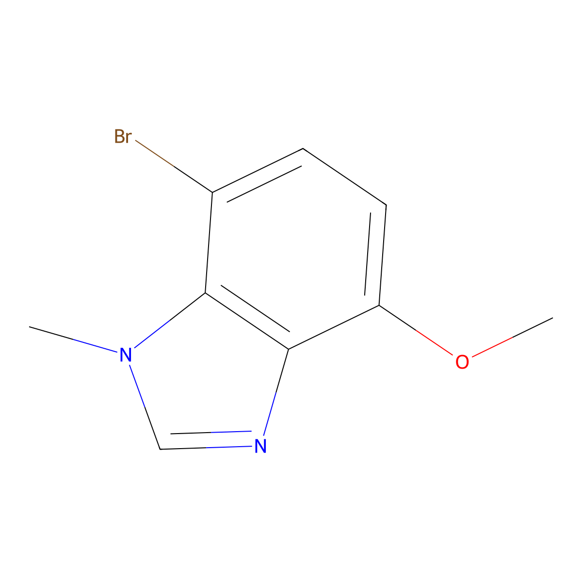 7-Bromo-4-methoxy-1-methyl-1H-benzo[d]imidazole molecular structure, CAS 3047147-82-7