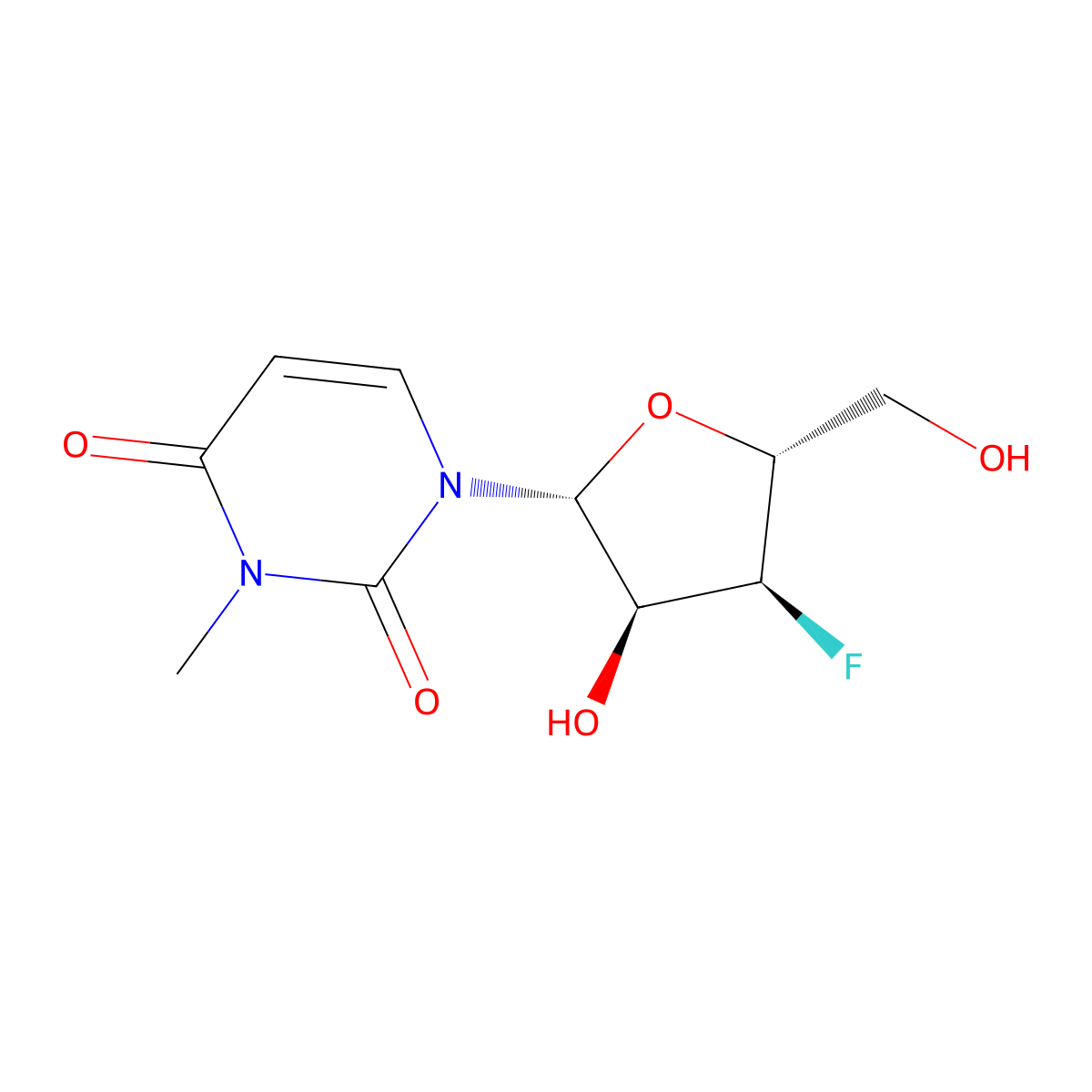 3'-Deoxy-3'-fluoro-N1-methyluridine molecular structure, CAS 3047198-16-0