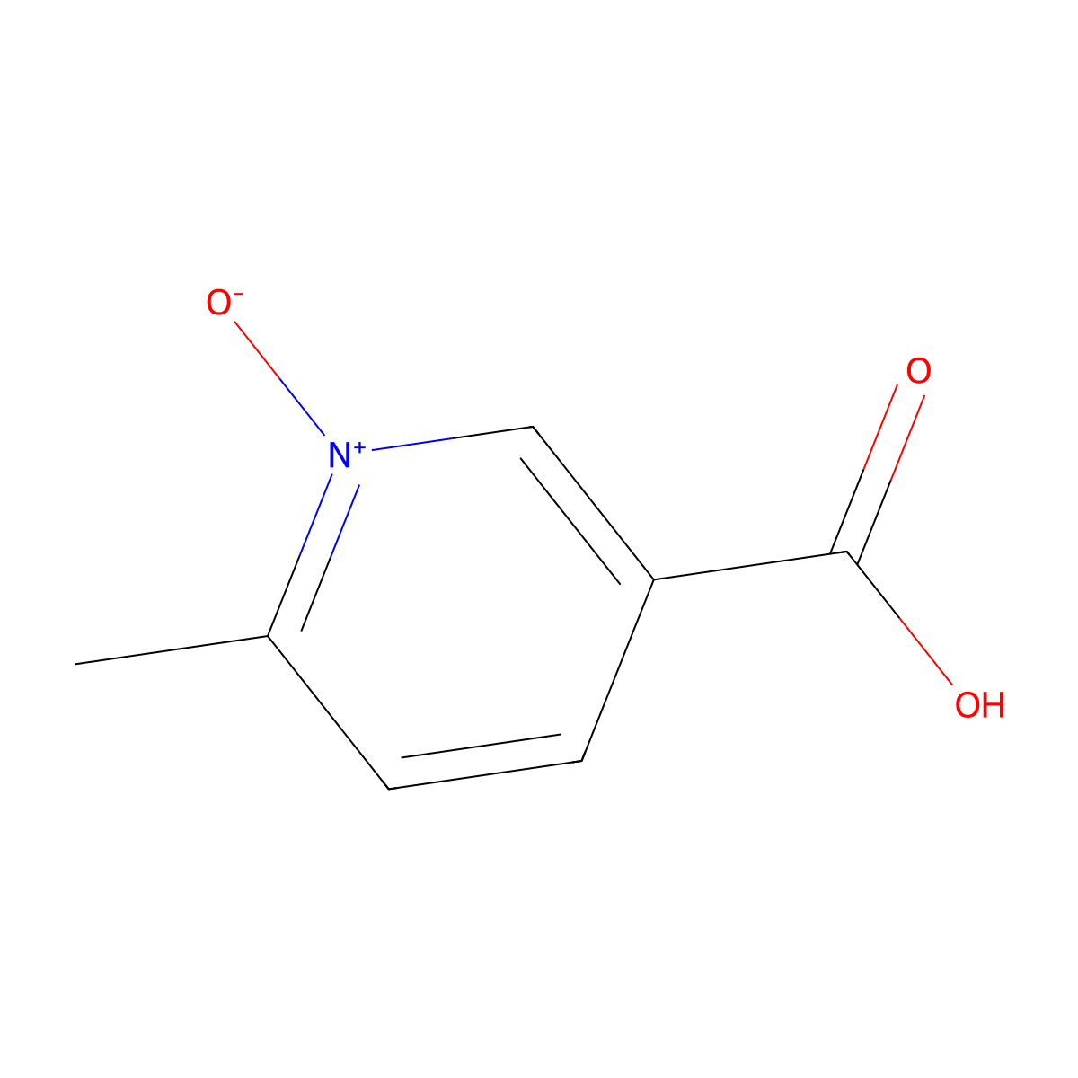 5-Carboxy-2-methylpyridine 1-oxide molecular structure, CAS 30478-91-2