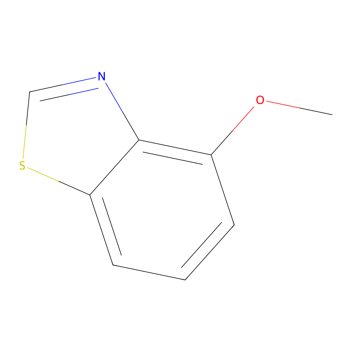4-Methoxy-1,3-benzothiazole molecular structure, CAS 3048-46-2